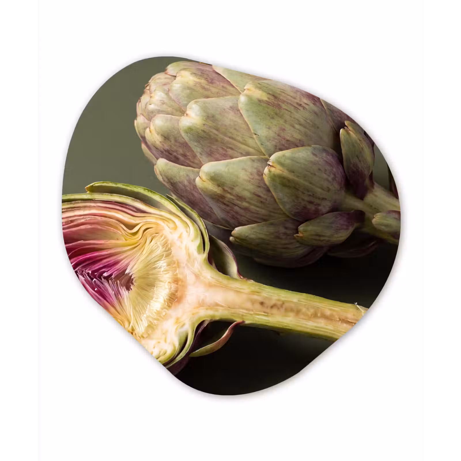 Organic - Forex - Artichoke - Purple - Food - Artisjok - Paars - Voedsel Wandcirkel Organisch Forex 3mm klein