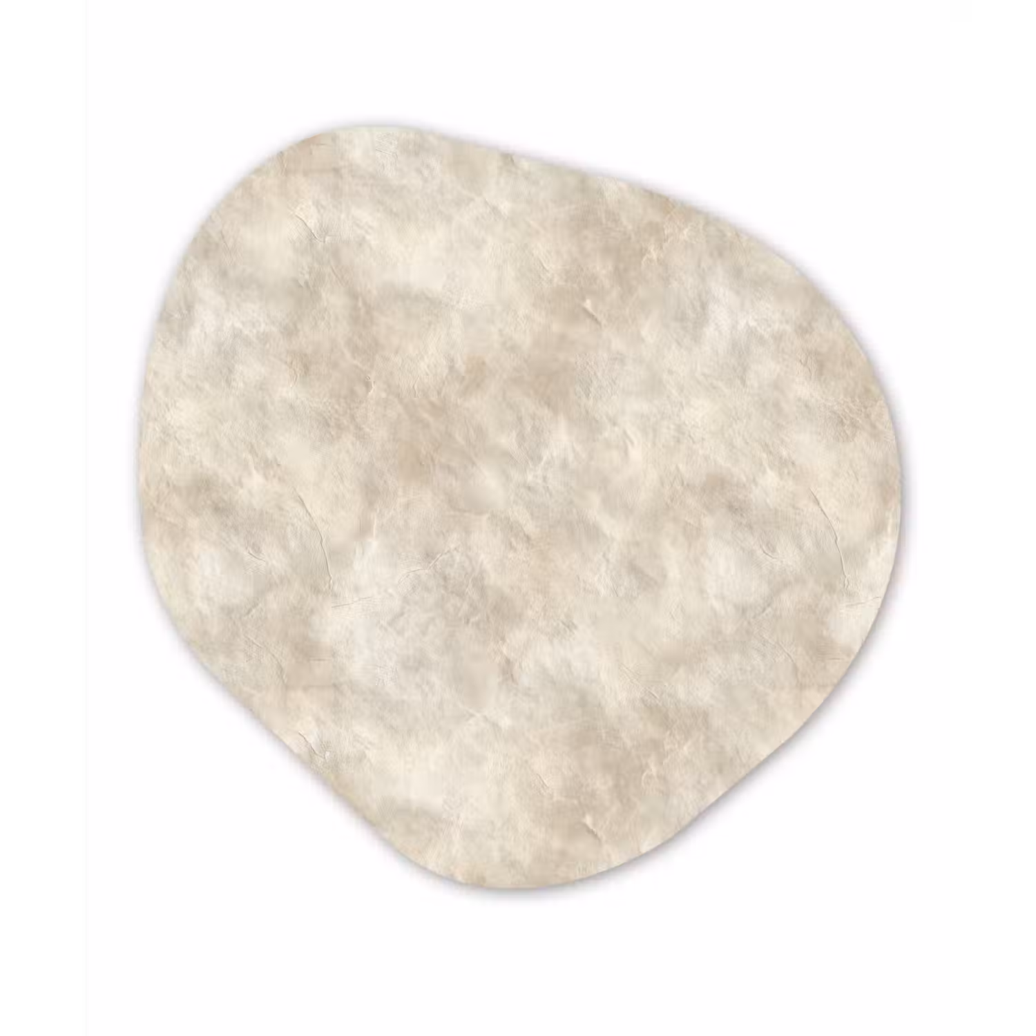 Beige - Reliëfstructuur - Natuursteen Wandcirkel Organisch Forex 3mm klein 629 -3d