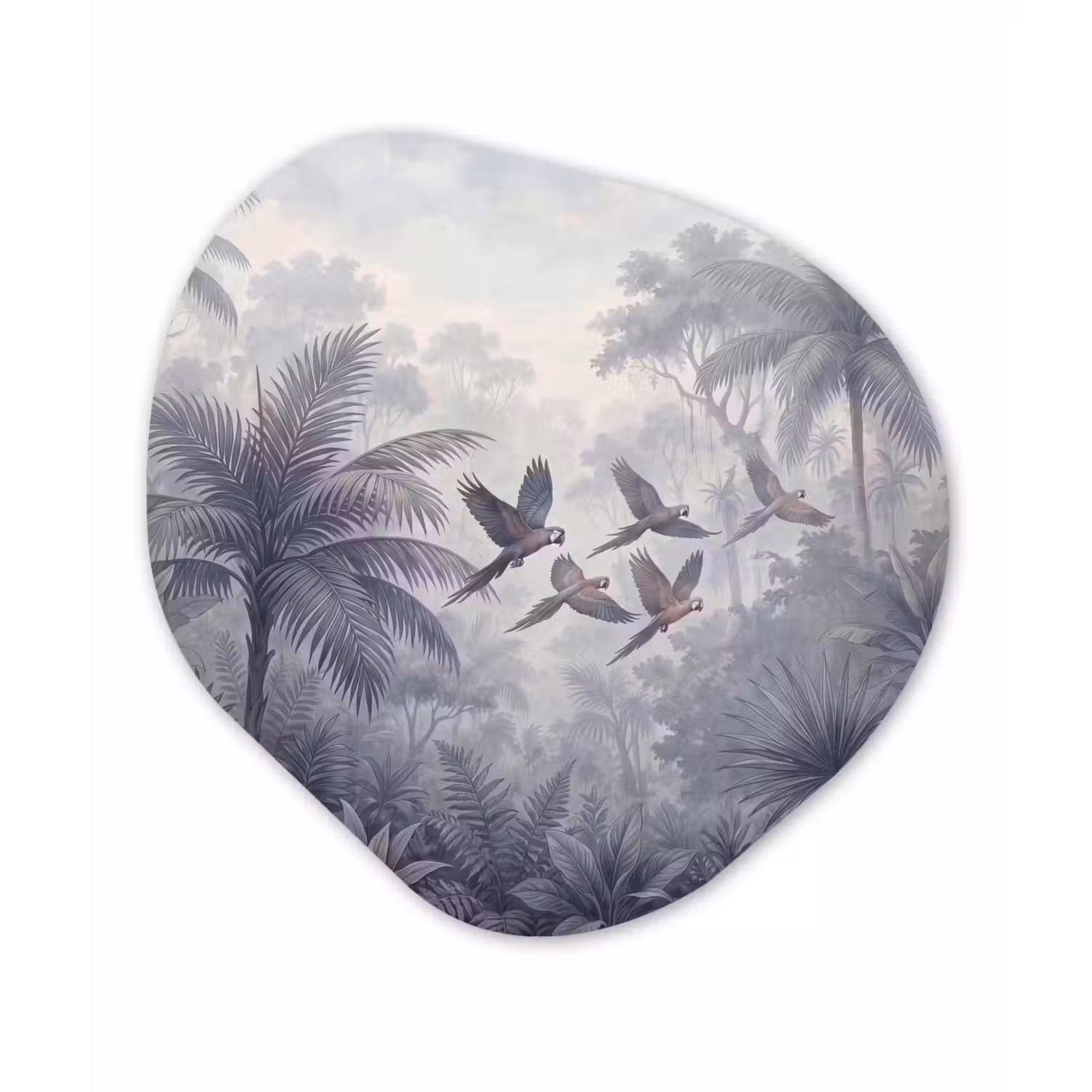 Vogel - Vliegend - Jungle - Vintage - Dieren Wandcirkel Organisch Forex 3mm klein -3d