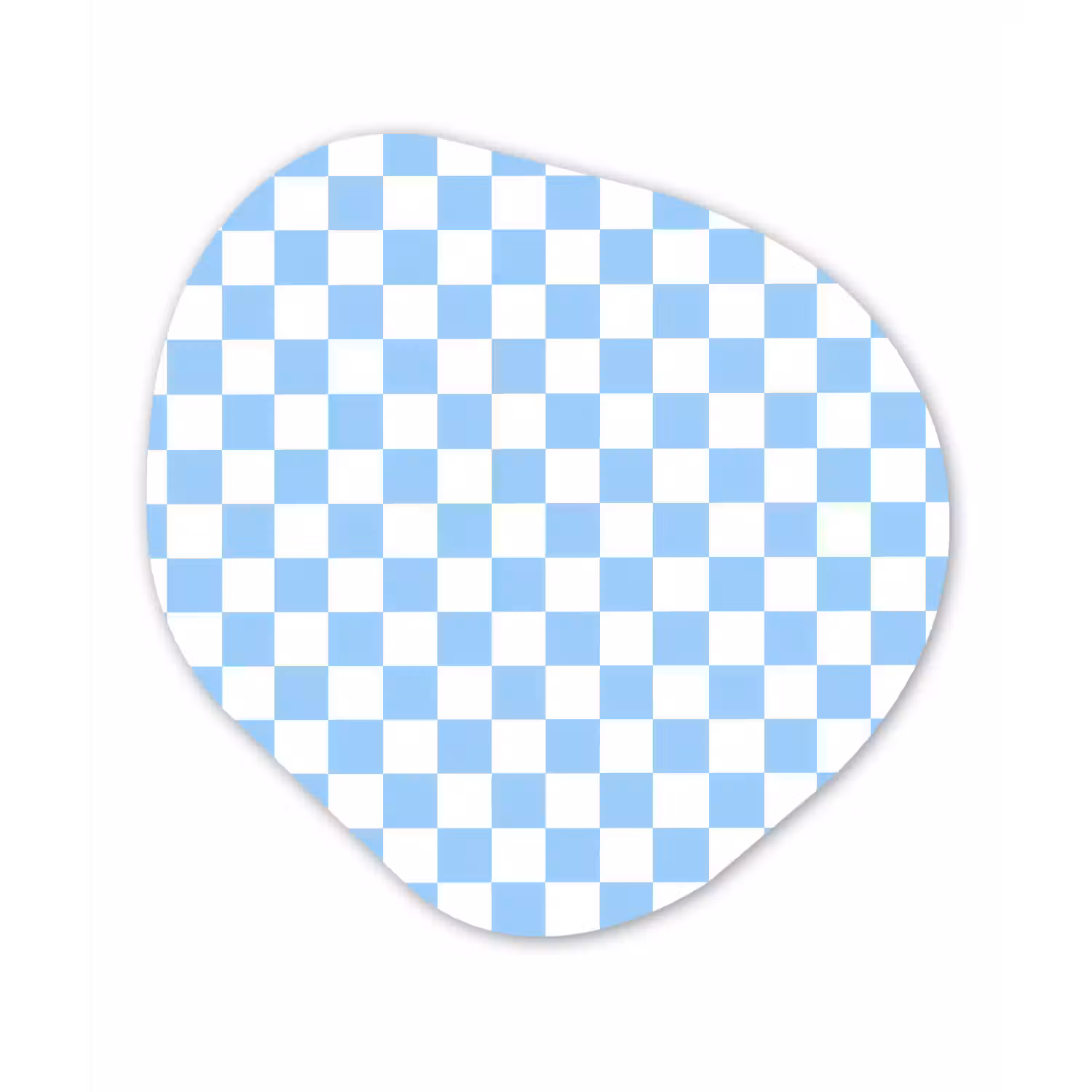 Schaakbord - Klassiek - Blauw Wandcirkel Organisch Forex 3mm klein 629 -3d