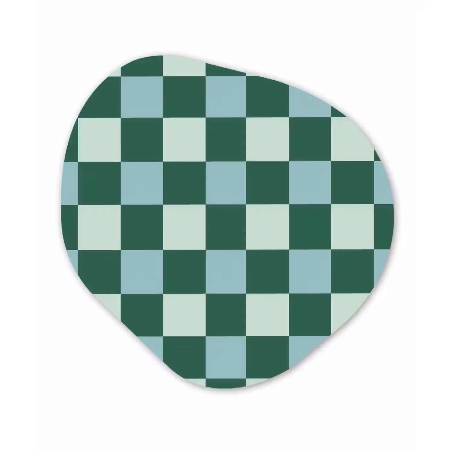 Schaakbord - Klassiek - Groen Wandcirkel Organisch Forex 3mm klein 629 -3d