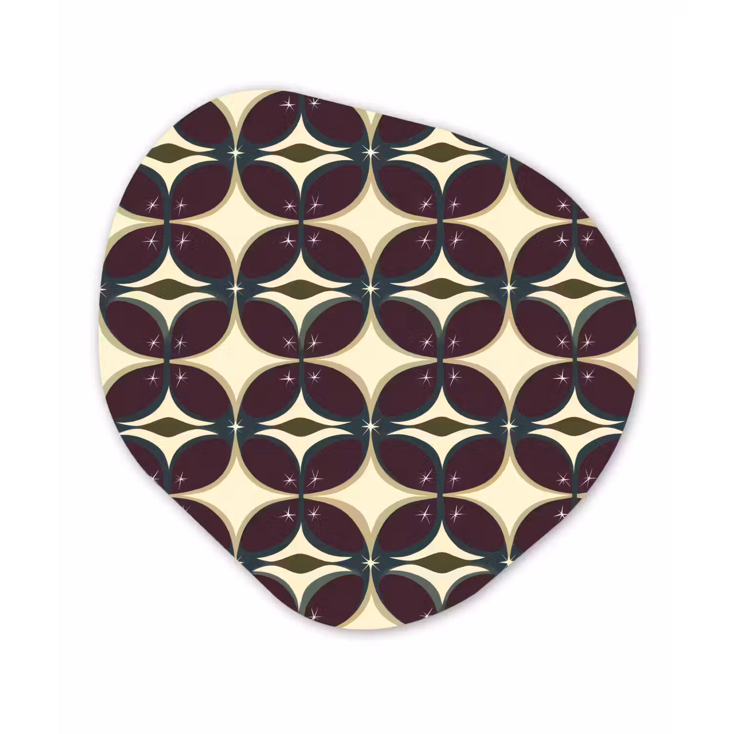 Cirkel - Retro - Kleurrijk Wandcirkel Organisch Forex 3mm klein 629 -3d