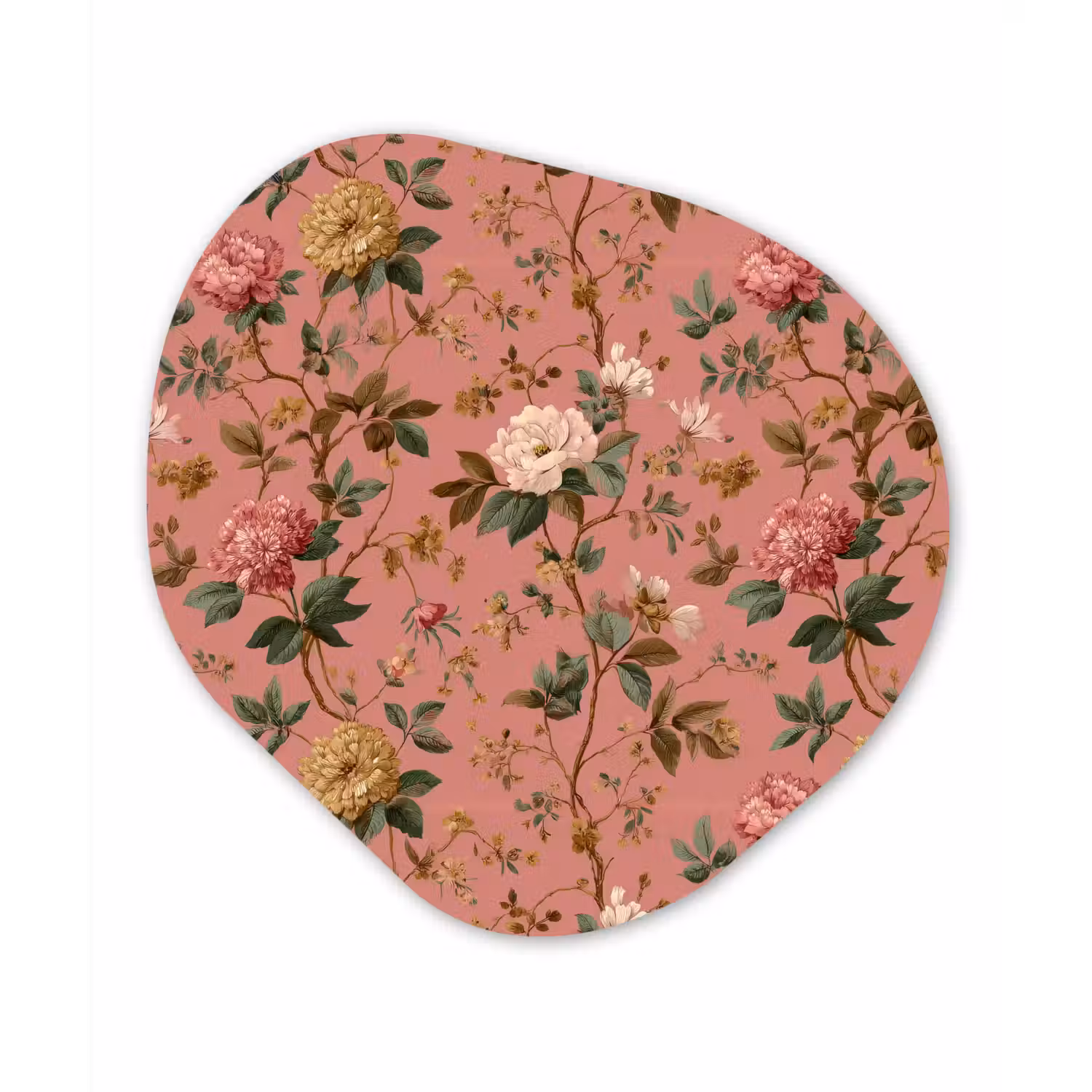 Klassiek - Botanisch - Roze Wandcirkel Organisch Forex 3mm klein 629 -3d