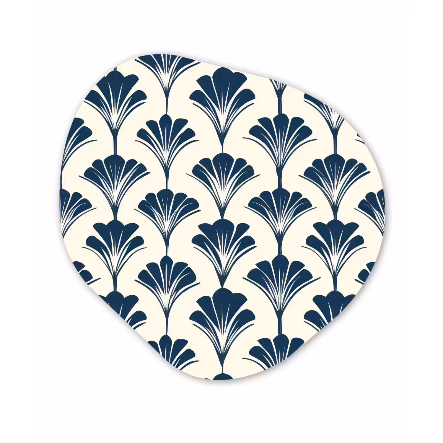Klassiek - Motief - Blauw Wandcirkel Organisch Forex 3mm klein 629 -3d