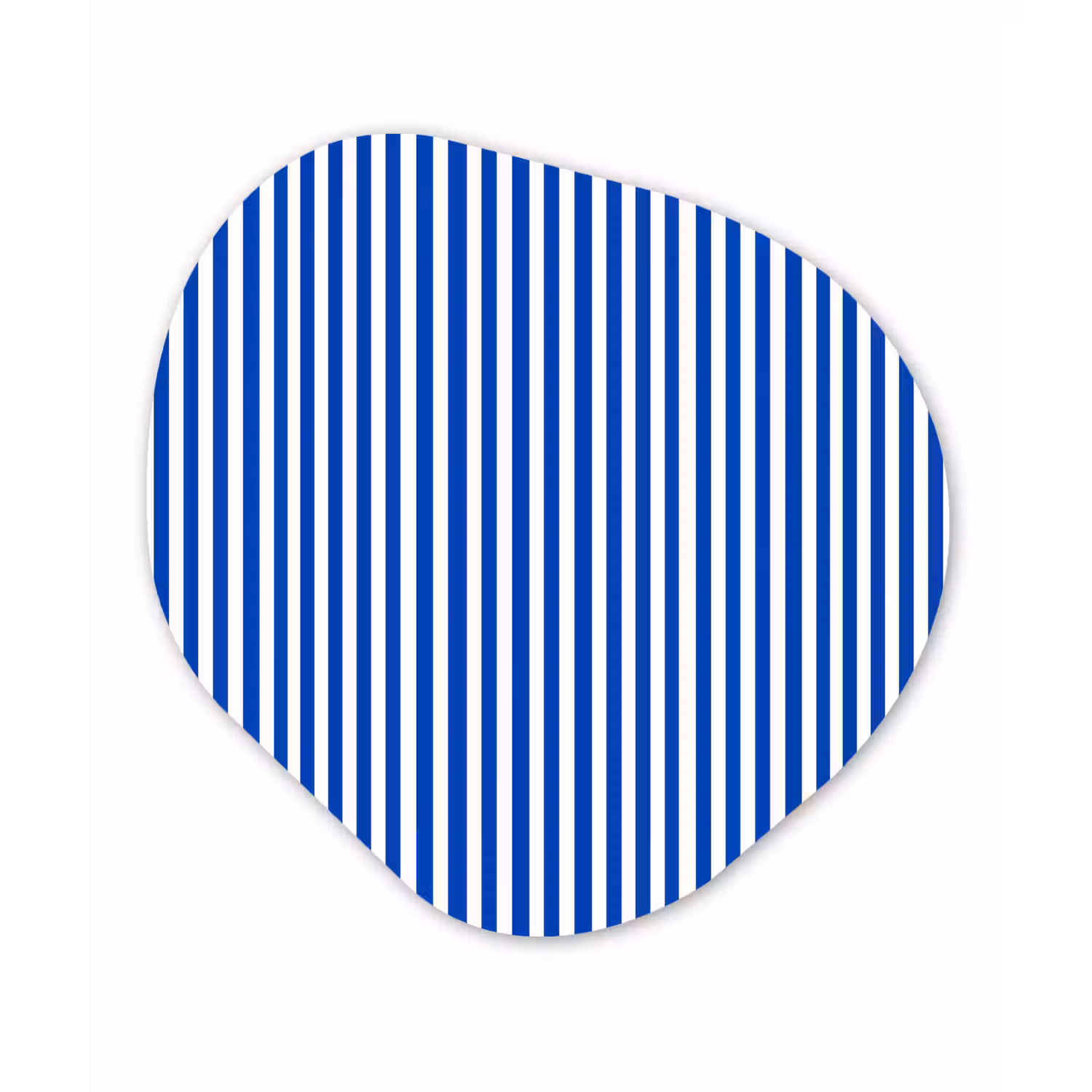Klassiek - Strepen - Blauw Wandcirkel Organisch Forex 3mm klein 629 -3d