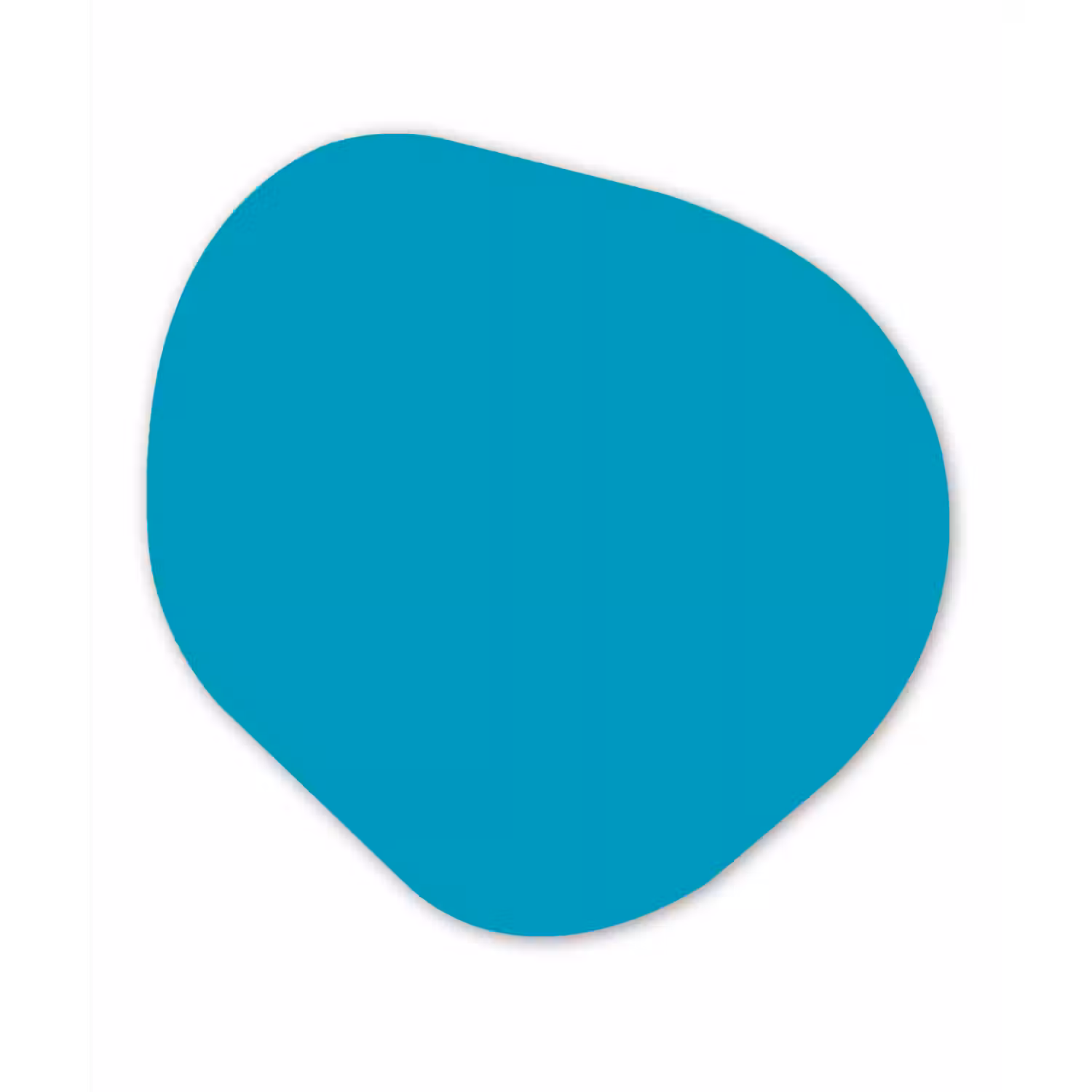 Deep - Turquoise - Turkoois Wandcirkel Organisch Forex 3mm klein 629 -3d
