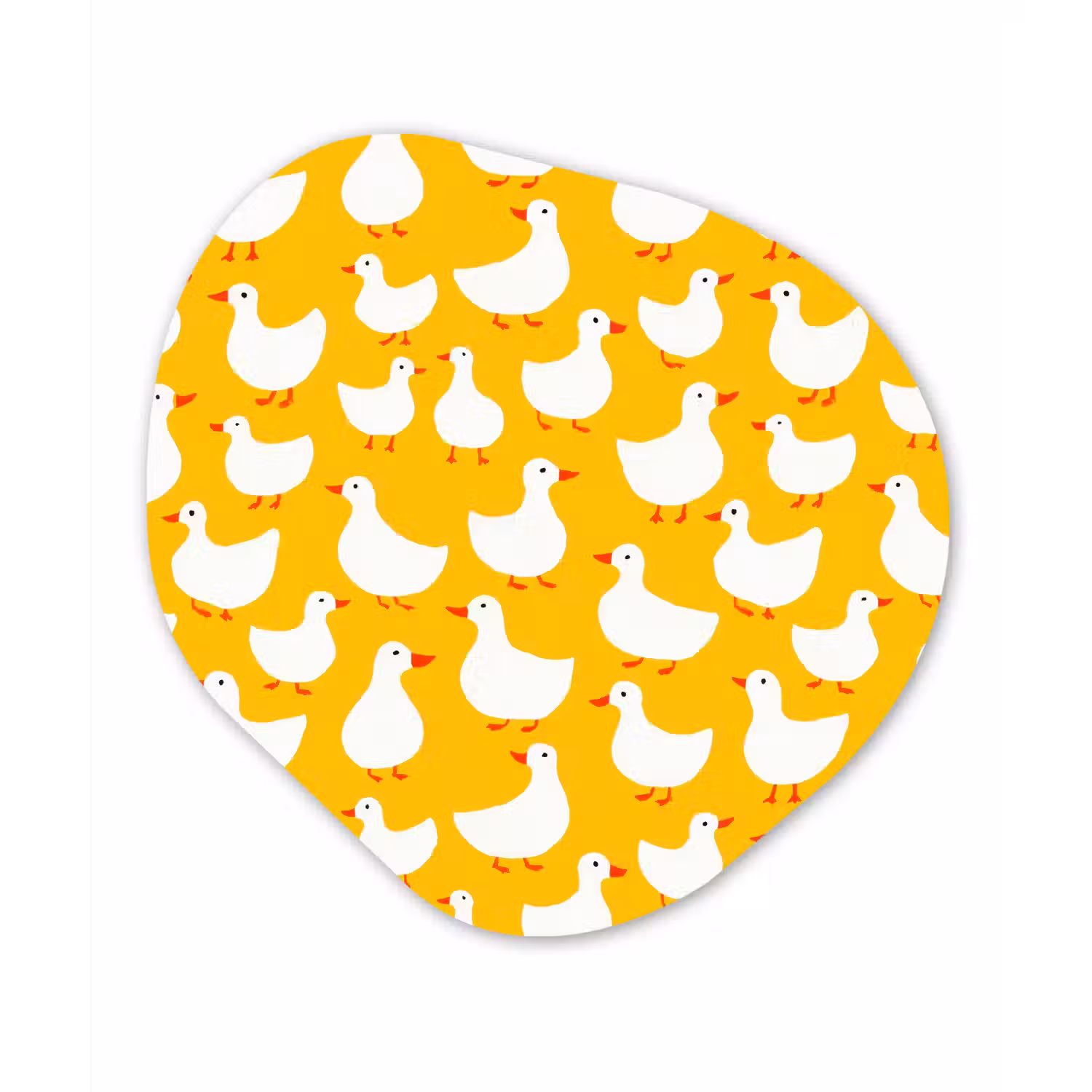 Eendjes - Patroon - Geel Wandcirkel Organisch Forex 3mm klein 629 -3d
