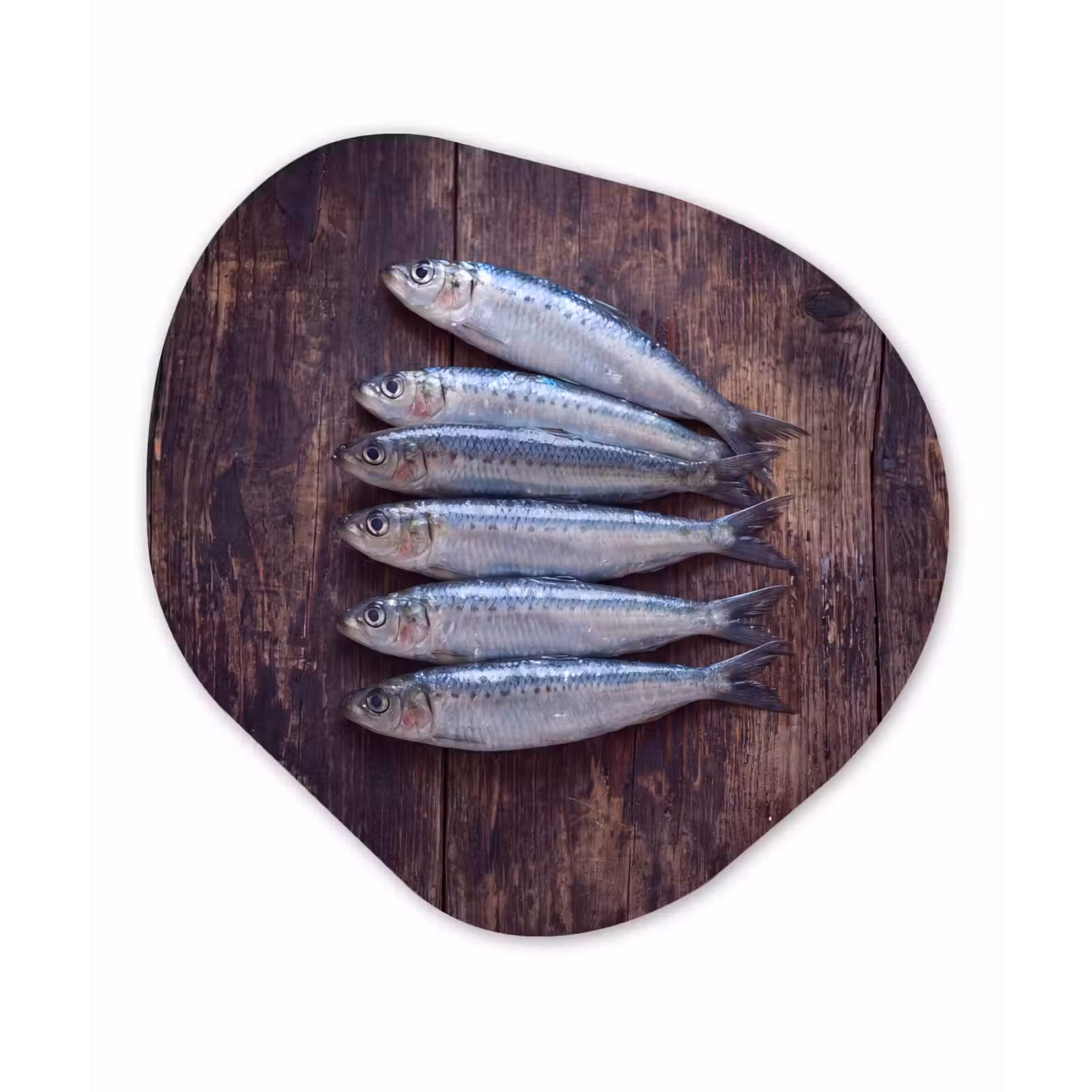 Organic - Forex - Fish - Wood - Food - Vis - Hout - Eten Wandcirkel Organisch Forex 3mm klein