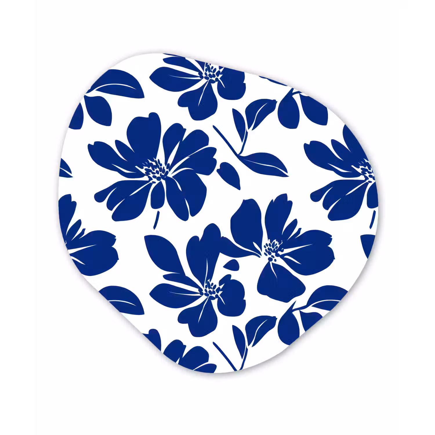 Floraal - Modern - Blauw Wandcirkel Organisch Forex 3mm klein 629 -3d