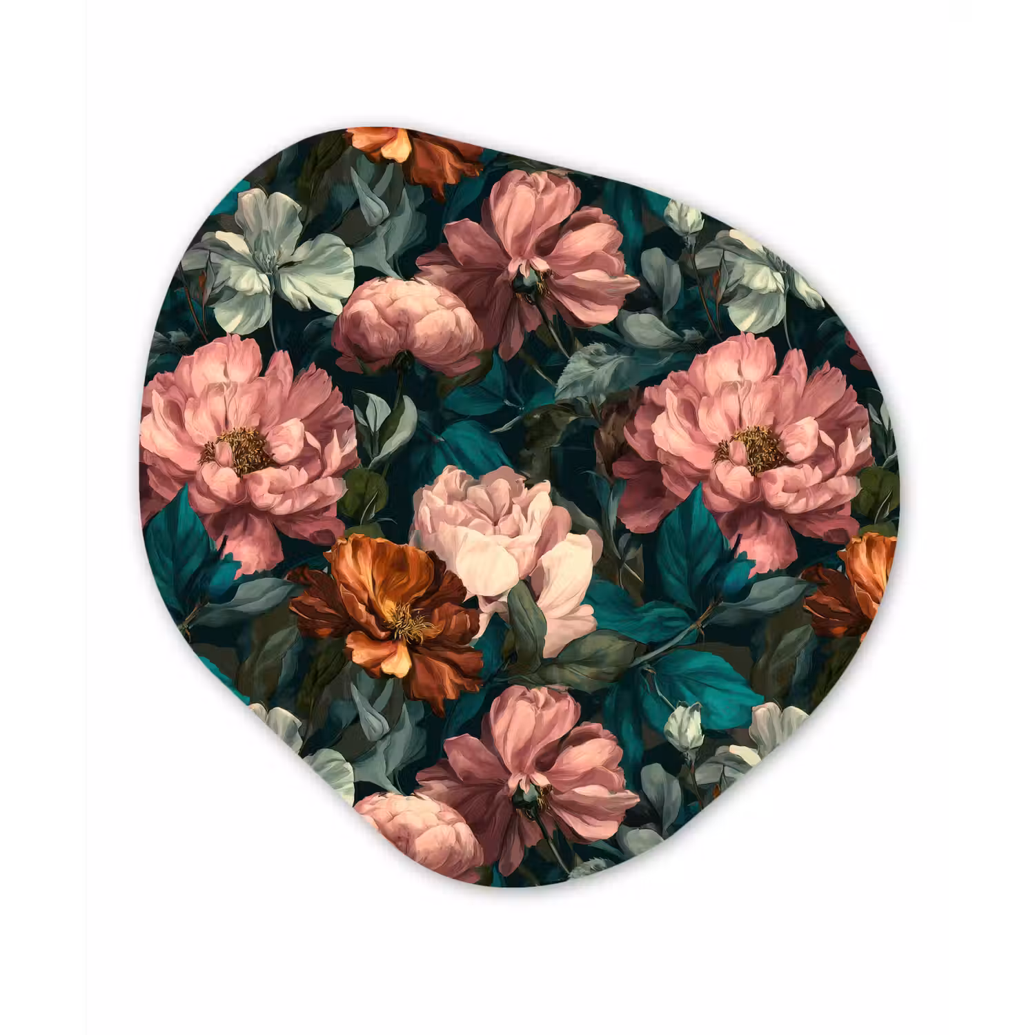Bloemen - Schilderachtig - Patroon - Roze Wandcirkel Organisch Forex 3mm klein 629 -3d