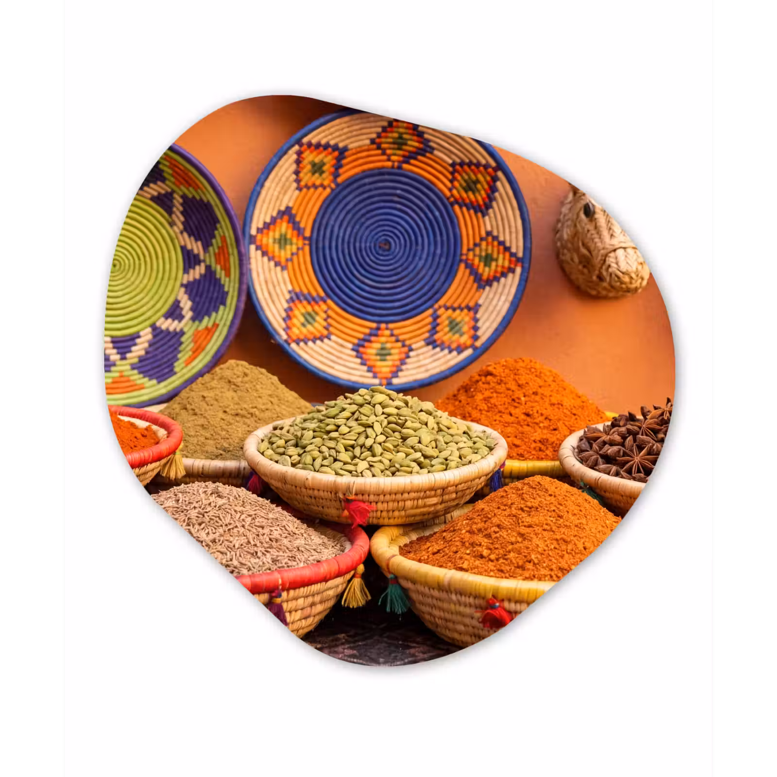 Organic - Forex - Food - Colorful - Culture - Eten - Kleurrijk - Cultuur Wandcirkel Organisch Forex 3mm klein
