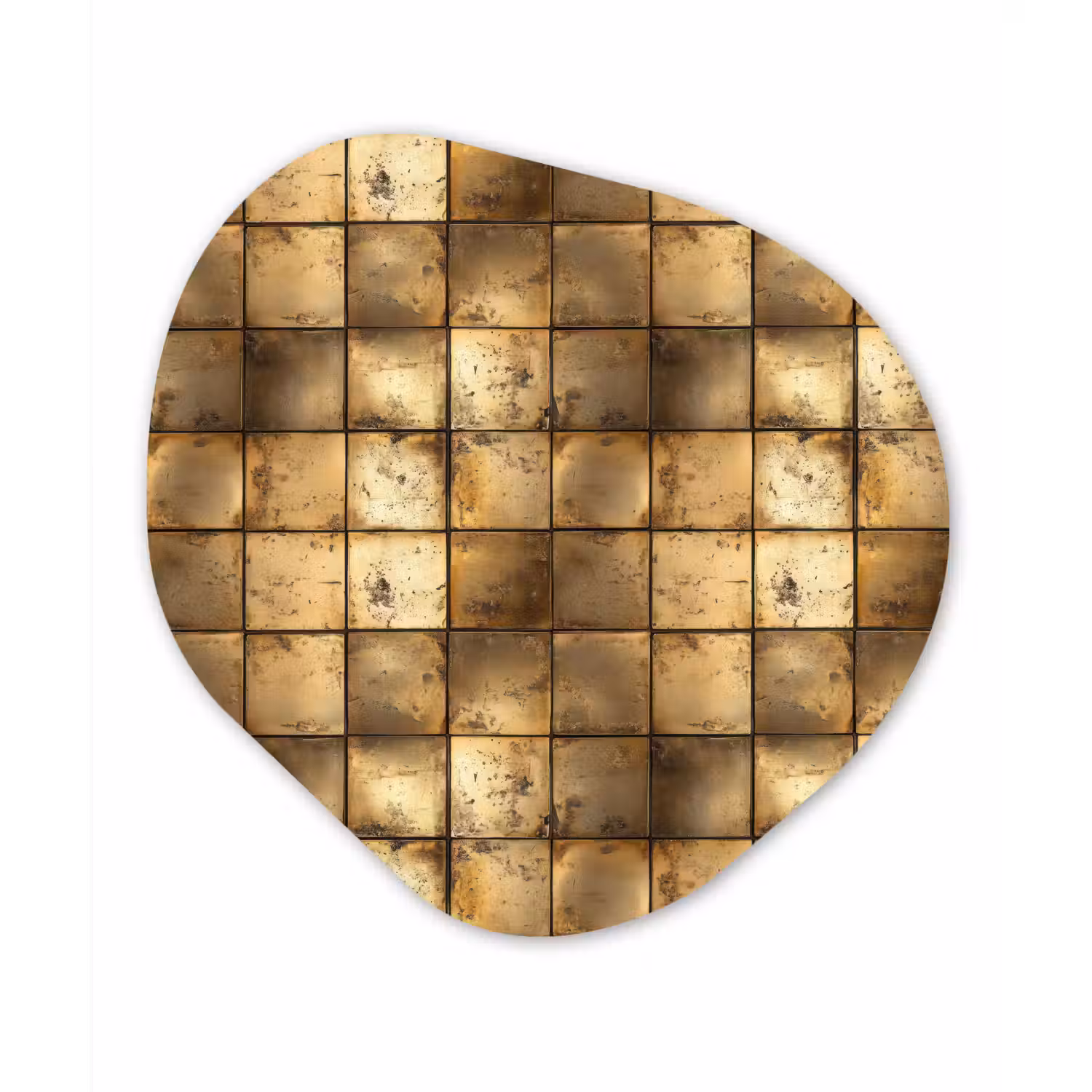 Geometrisch - Tegels - Goud Wandcirkel Organisch Forex 3mm klein 629 -3d