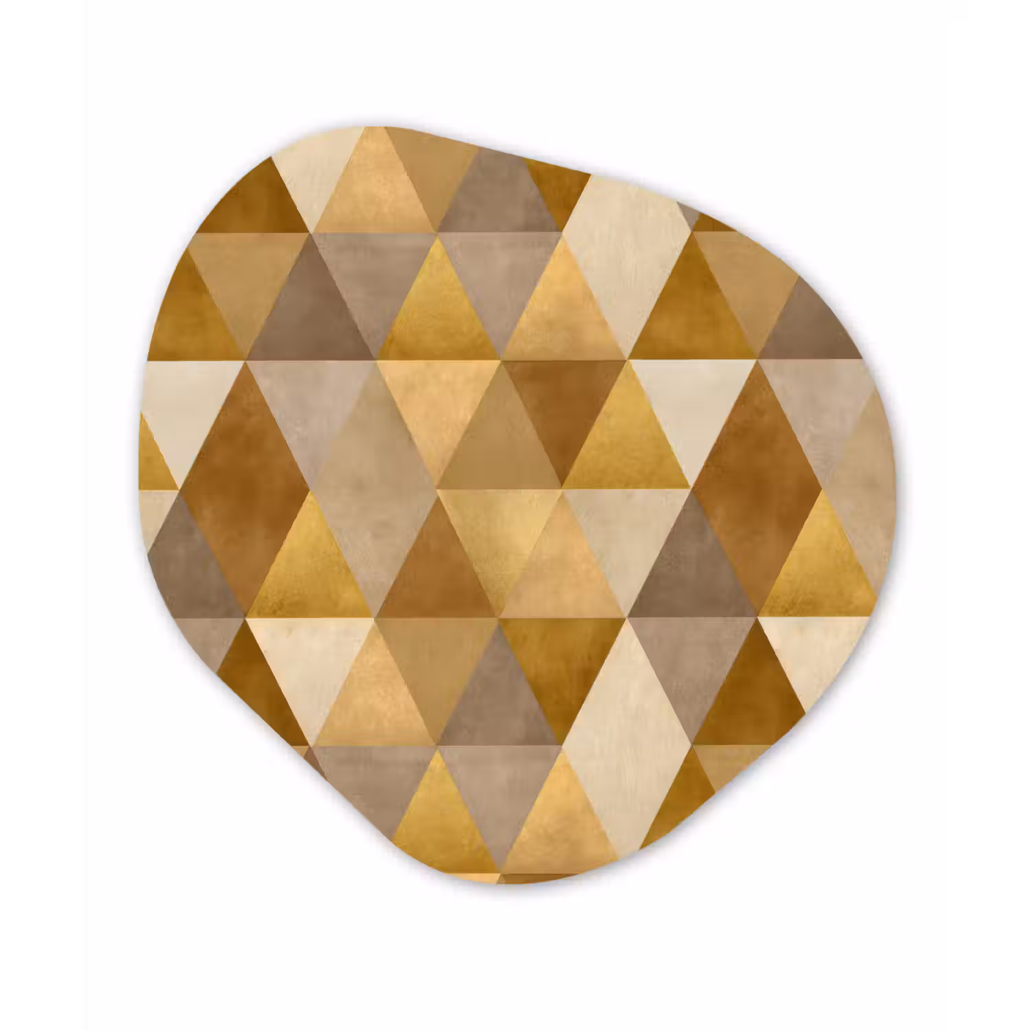 Geometrisch - Driehoek - Goud Wandcirkel Organisch Forex 3mm klein 629 -3d