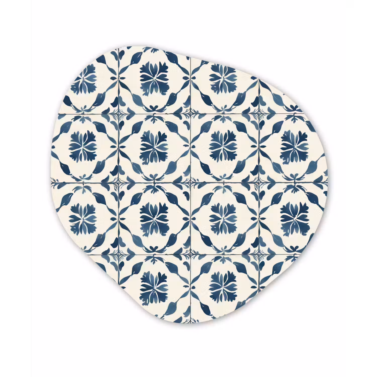 Grafisch - Tegel - Blauw Wandcirkel Organisch Forex 3mm klein 629 -3d