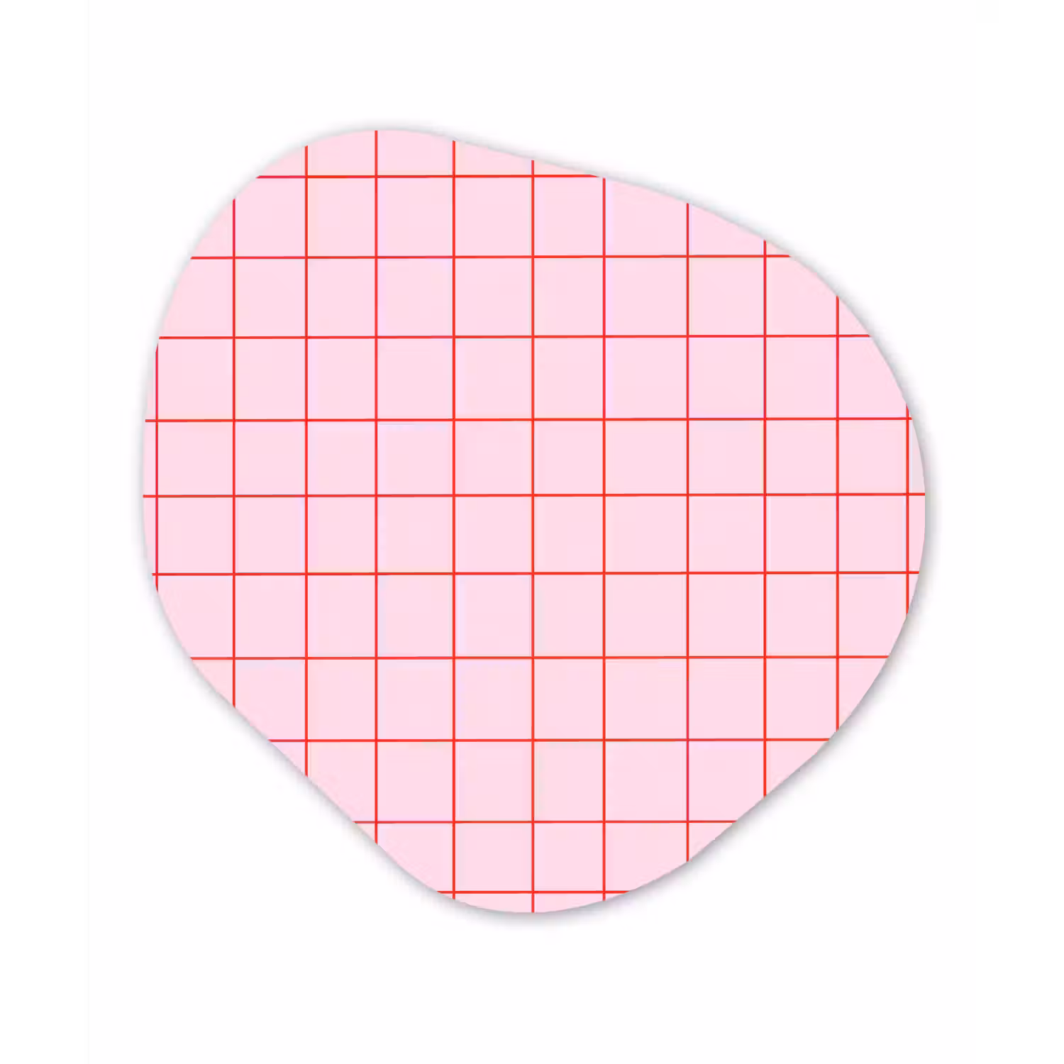 Raster - Patroon - Roze Wandcirkel Organisch Forex 3mm klein 629 -3d