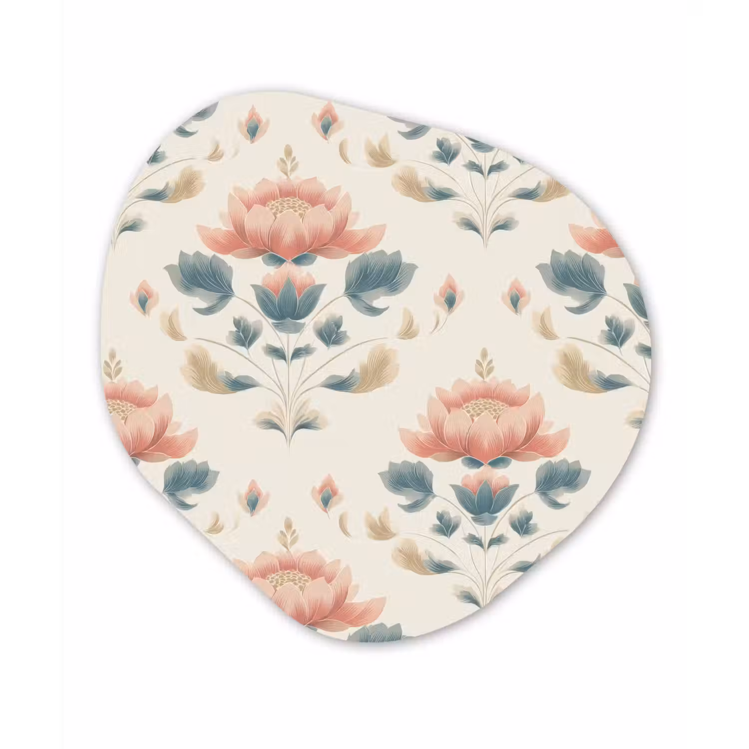 Lotus - Bloemen - Roze Wandcirkel Organisch Forex 3mm klein 629 -3d