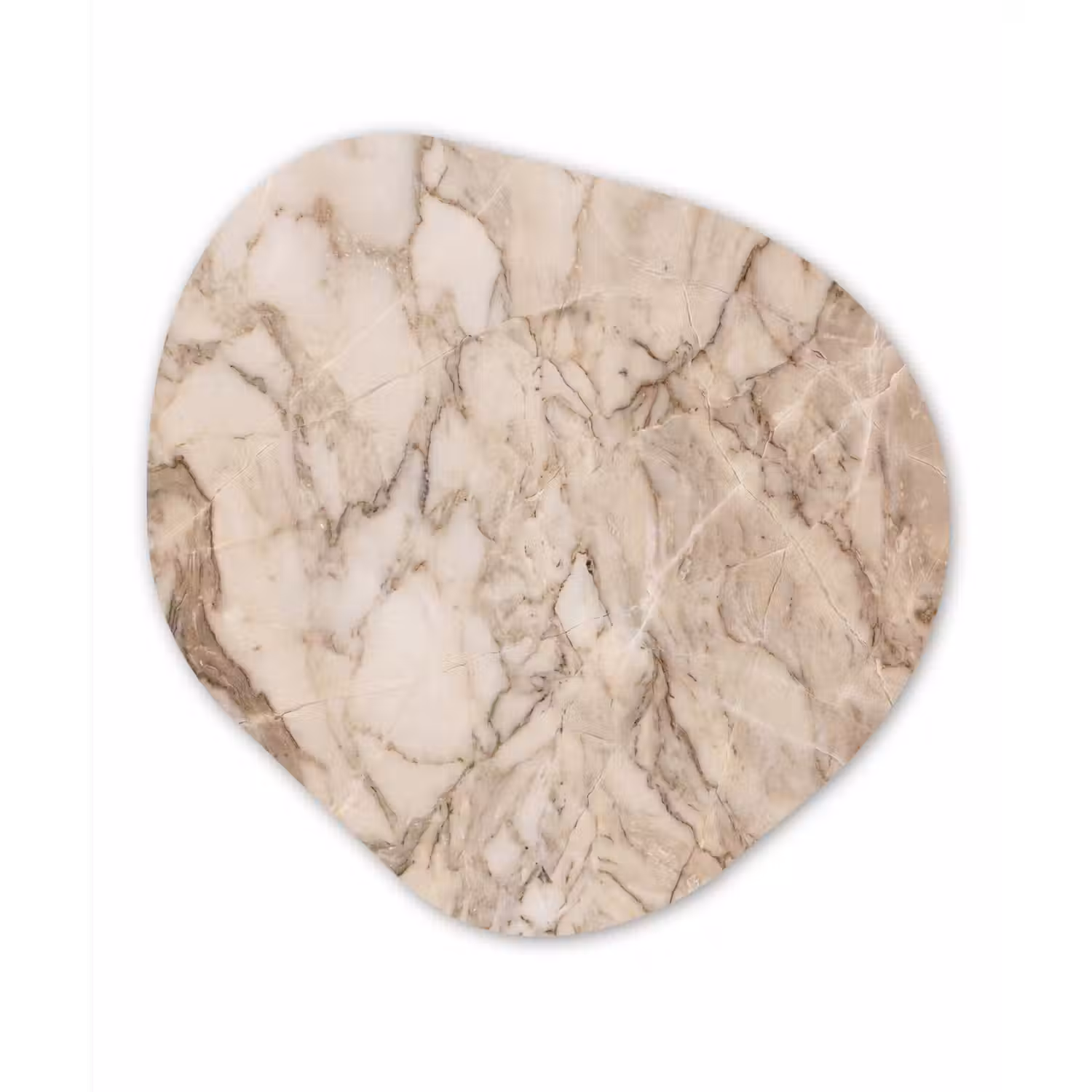 Marmer - Aderen - Textuur - Beige - Modern Wandcirkel Organisch Forex 3mm klein -3d