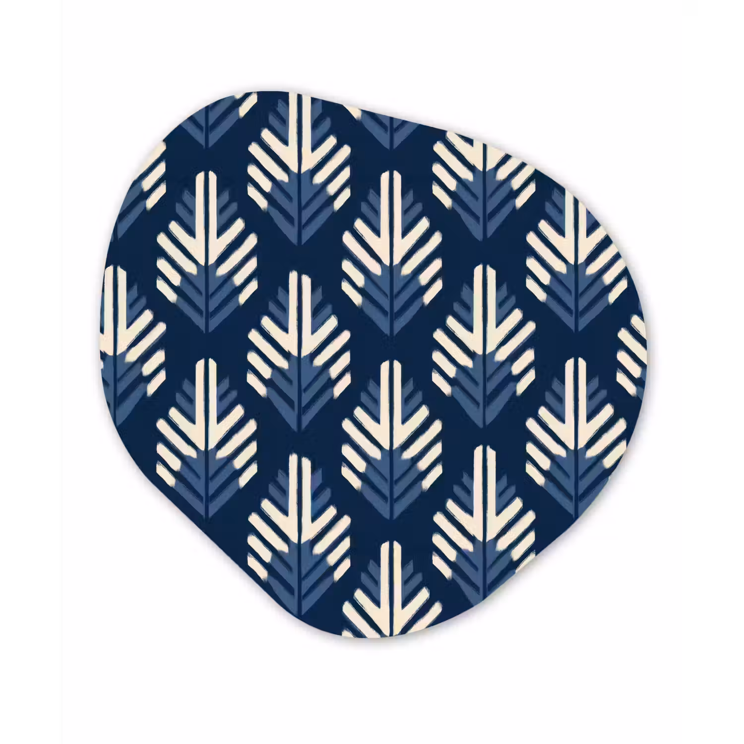 Modern - Patroon - Blauw Wandcirkel Organisch Forex 3mm klein 629 -3d