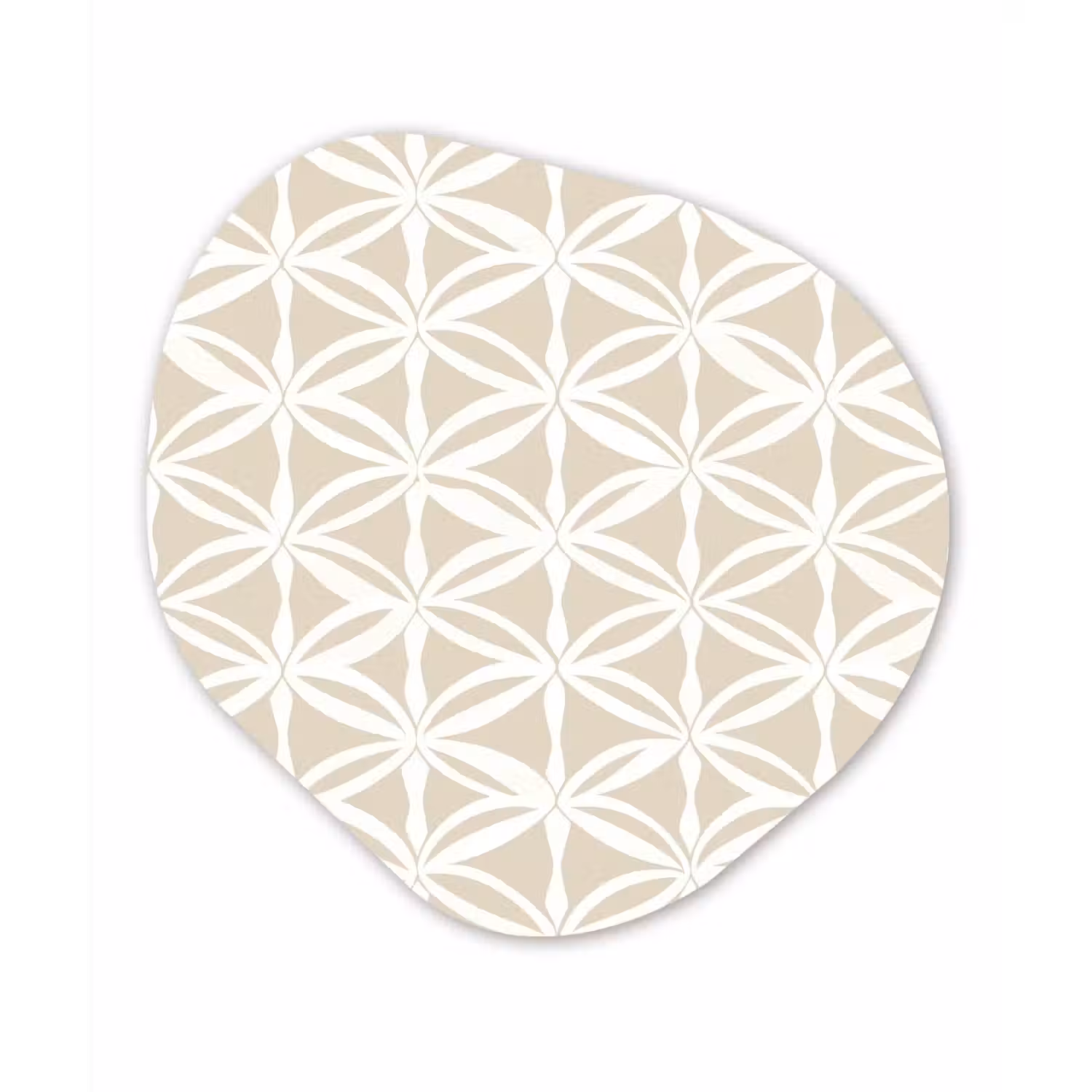Motief - Modern - Beige Wandcirkel Organisch Forex 3mm klein 629 -3d