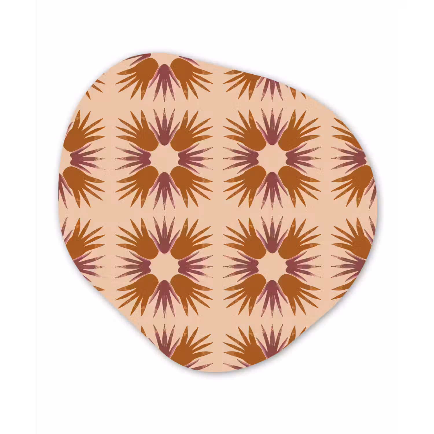Ornament - Patroon - Oker Wandcirkel Organisch Forex 3mm klein 629 -3d