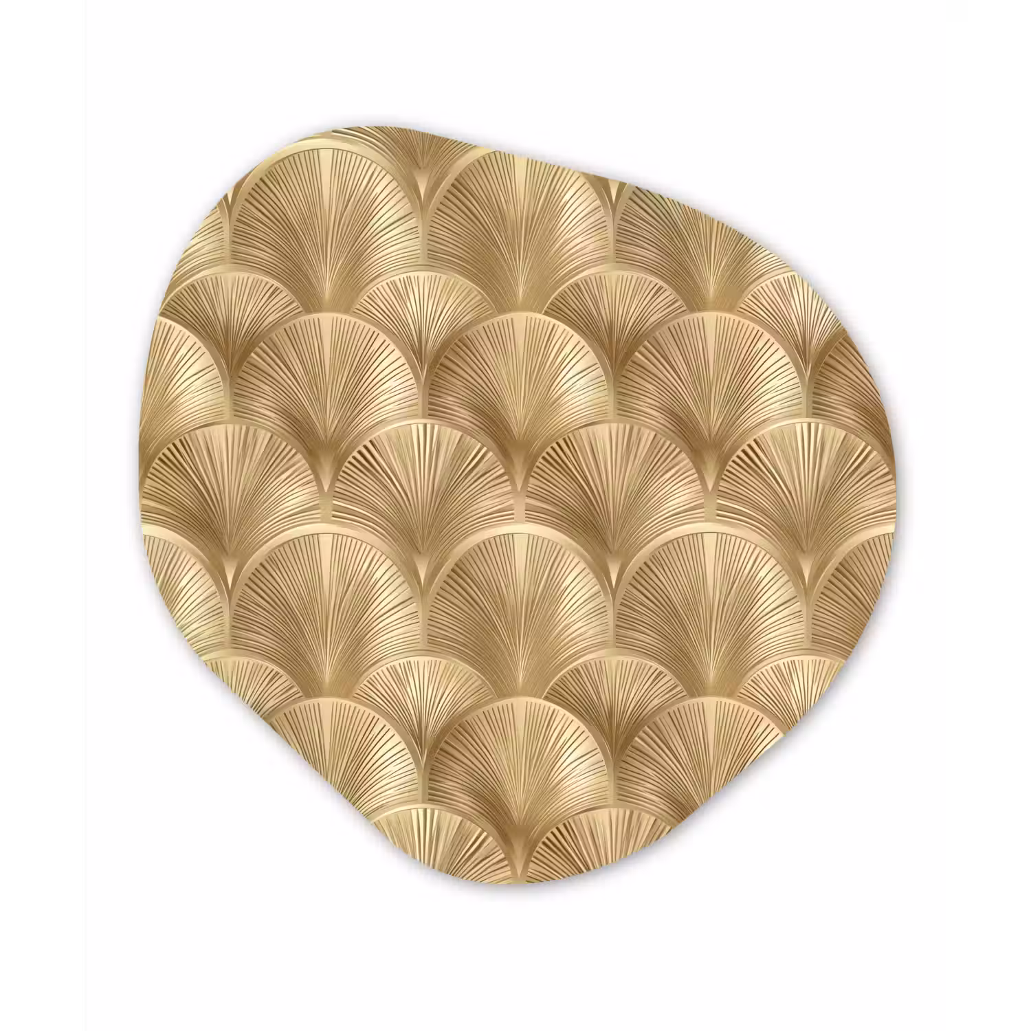 Patroon - Waaier - Goud Wandcirkel Organisch Forex 3mm klein 629 -3d