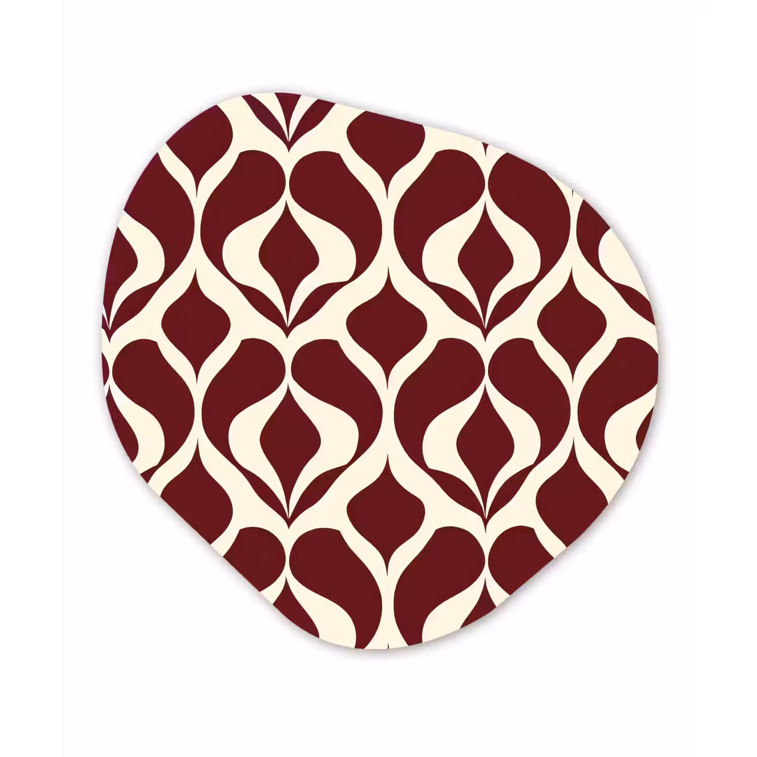 Rood - Druppelpatroon - Grafisch Wandcirkel Organisch Forex 3mm klein 629 -3d