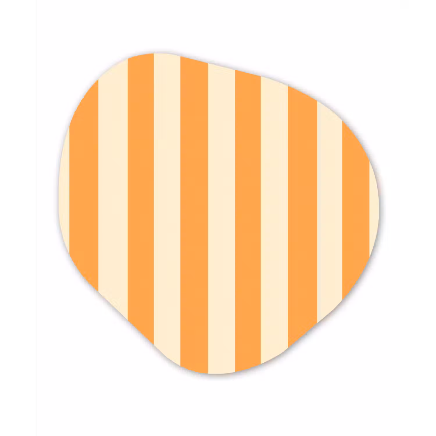 Strepen - Patroon - Oranje Wandcirkel Organisch Forex 3mm klein 629 -3d