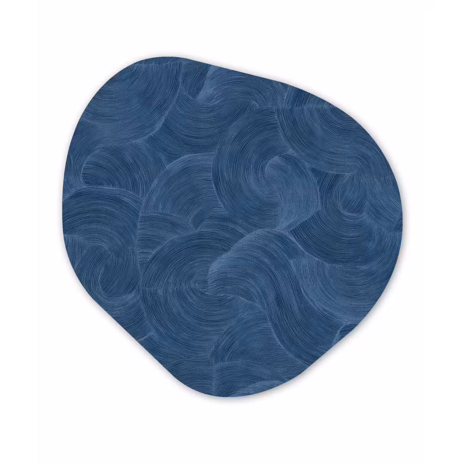 Golven - Textuur - Patroon - Blauw Wandcirkel Organisch Forex 3mm klein 629 -3d