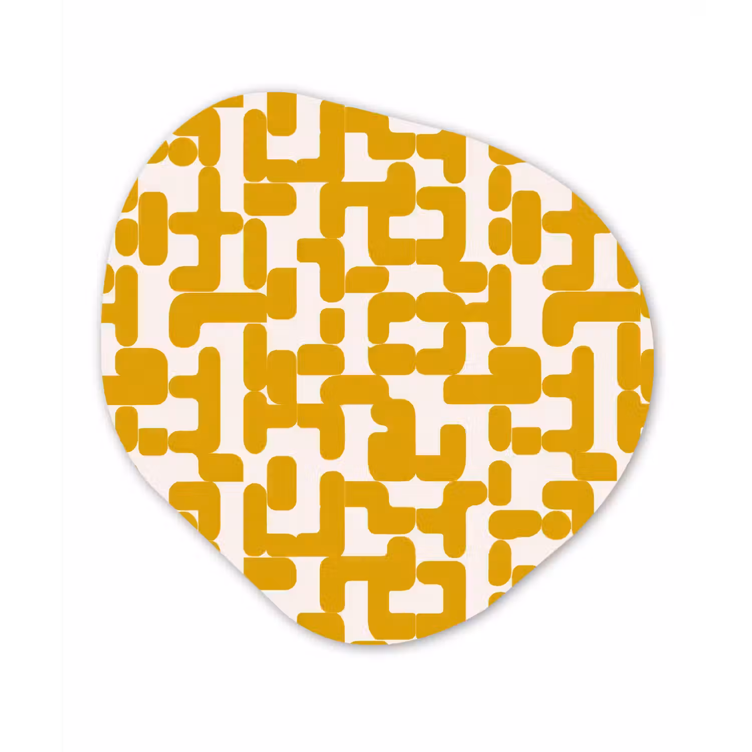 Geel - Beige - Patroon Wandcirkel Organisch Forex 3mm klein 629 -3d