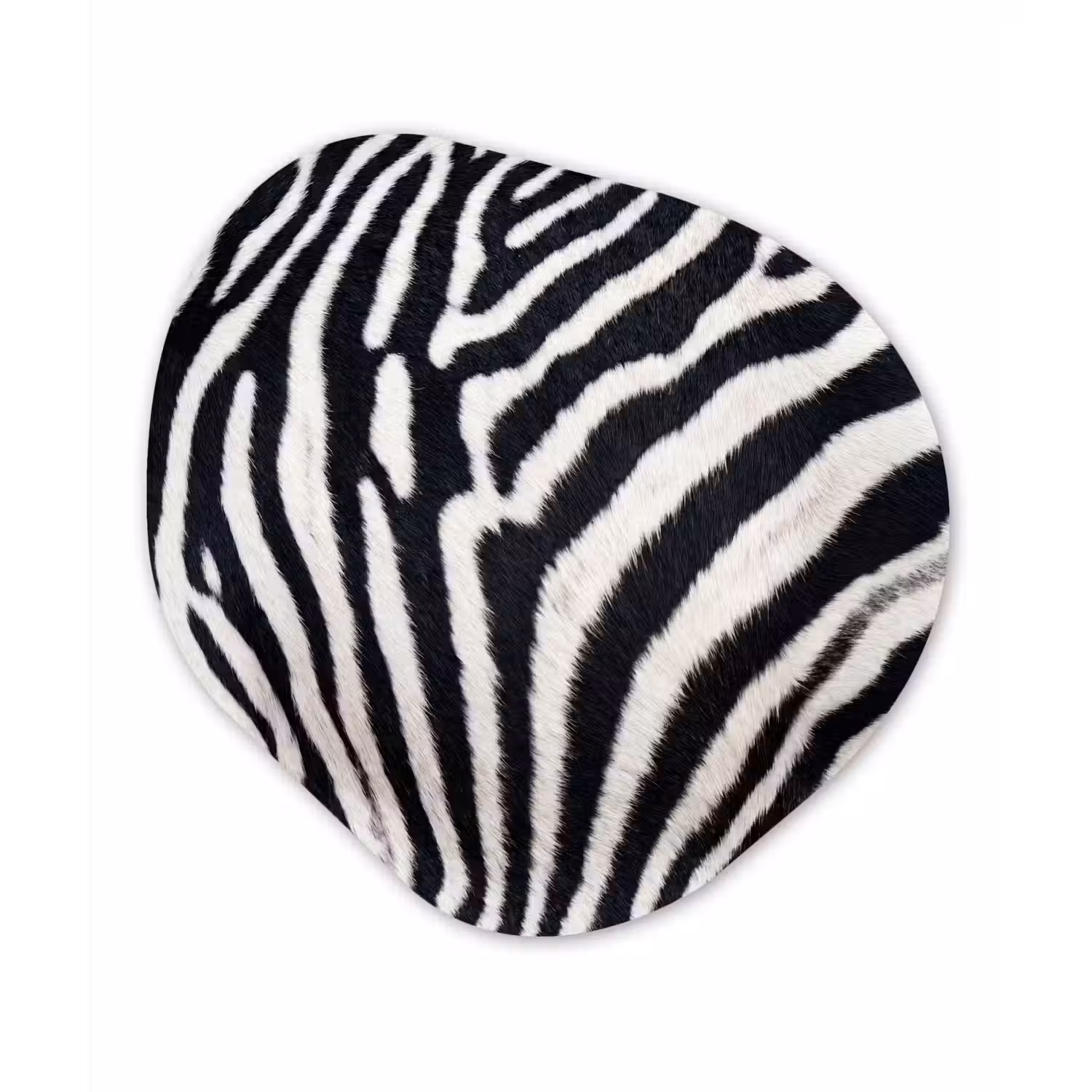 Zebra - Vacht - Klassiek - Zwart - Wit Wandcirkel Organisch Forex 3mm klein -3d