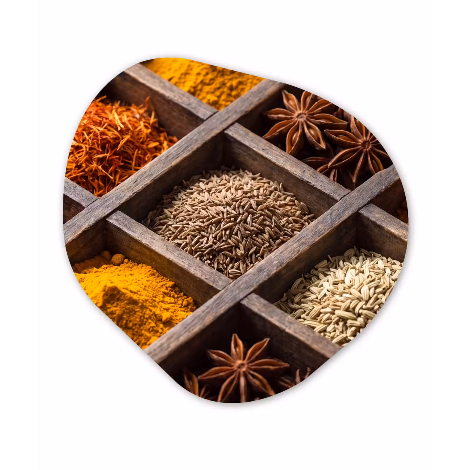 Organic - Glass - Herbs - Wood - Food - Kruiden - Houten - Eten Wandcirkel Organisch Plexiglas middel