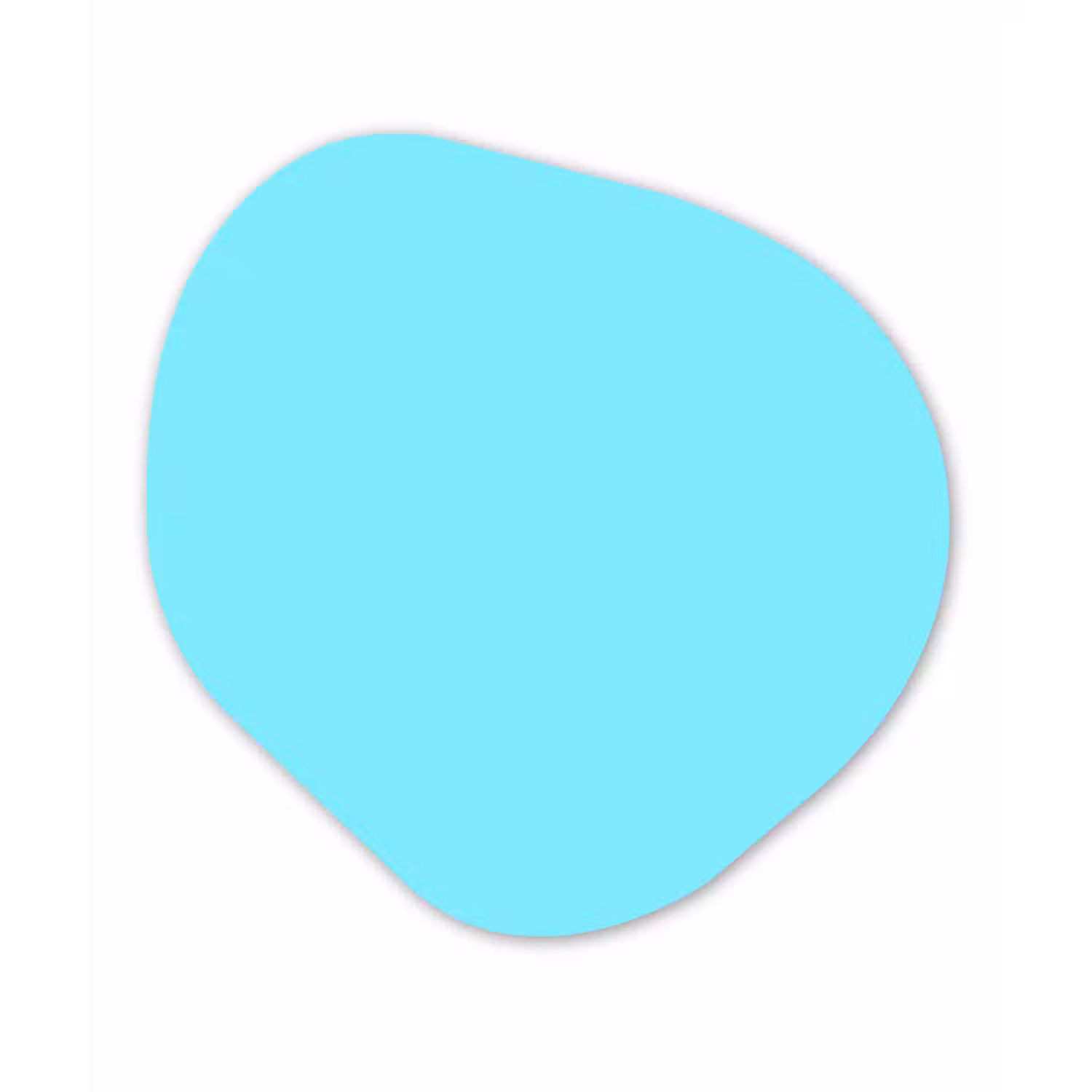 Electric - Cyan - Blauw Wandcirkel Organisch Aluminium middel 851 -3d