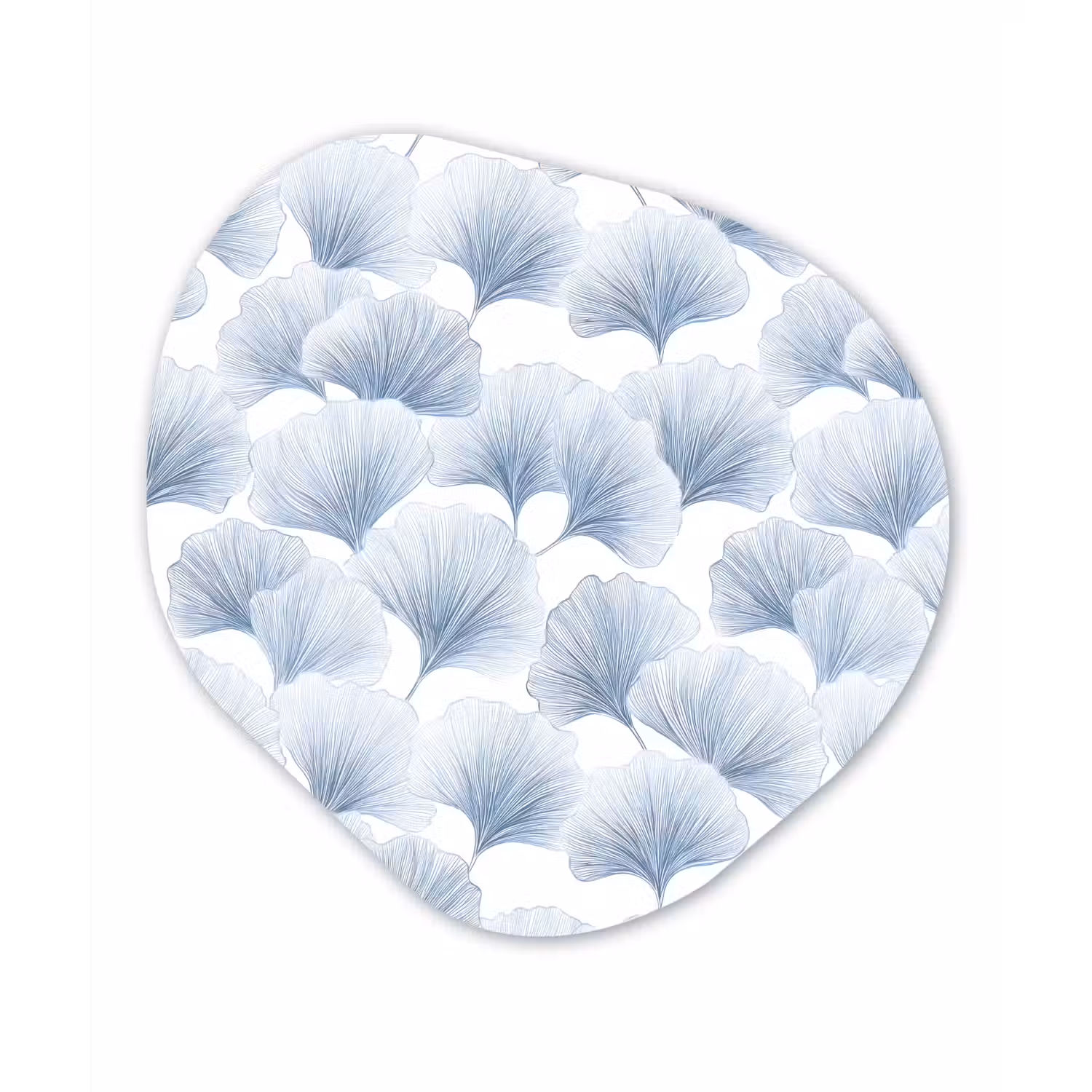 Waaier - Modern - Blauw Wandcirkel Organisch Aluminium middel 851 -3d