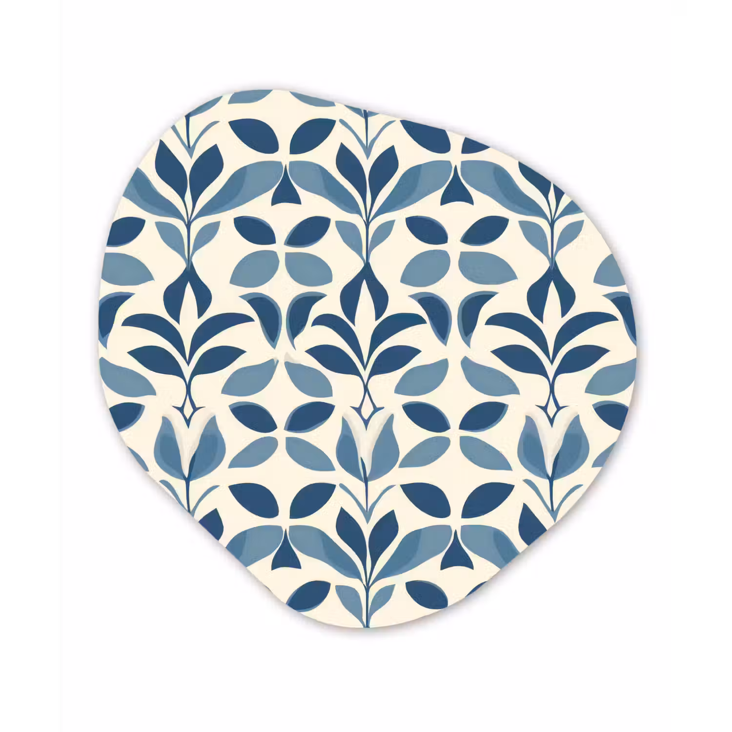 Flora - Modern - Blauw Wandcirkel Organisch Aluminium middel 851 -3d