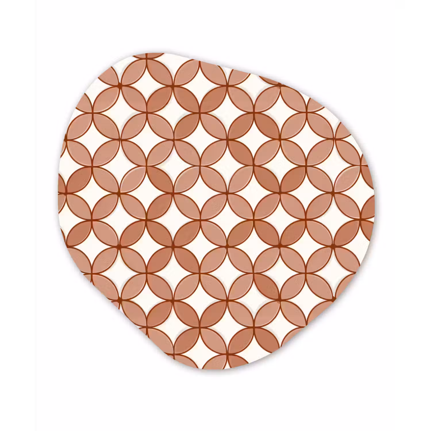 Geometrisch - Cirkels - Modern - Terracotta Wandcirkel Organisch Aluminium middel 851 -3d