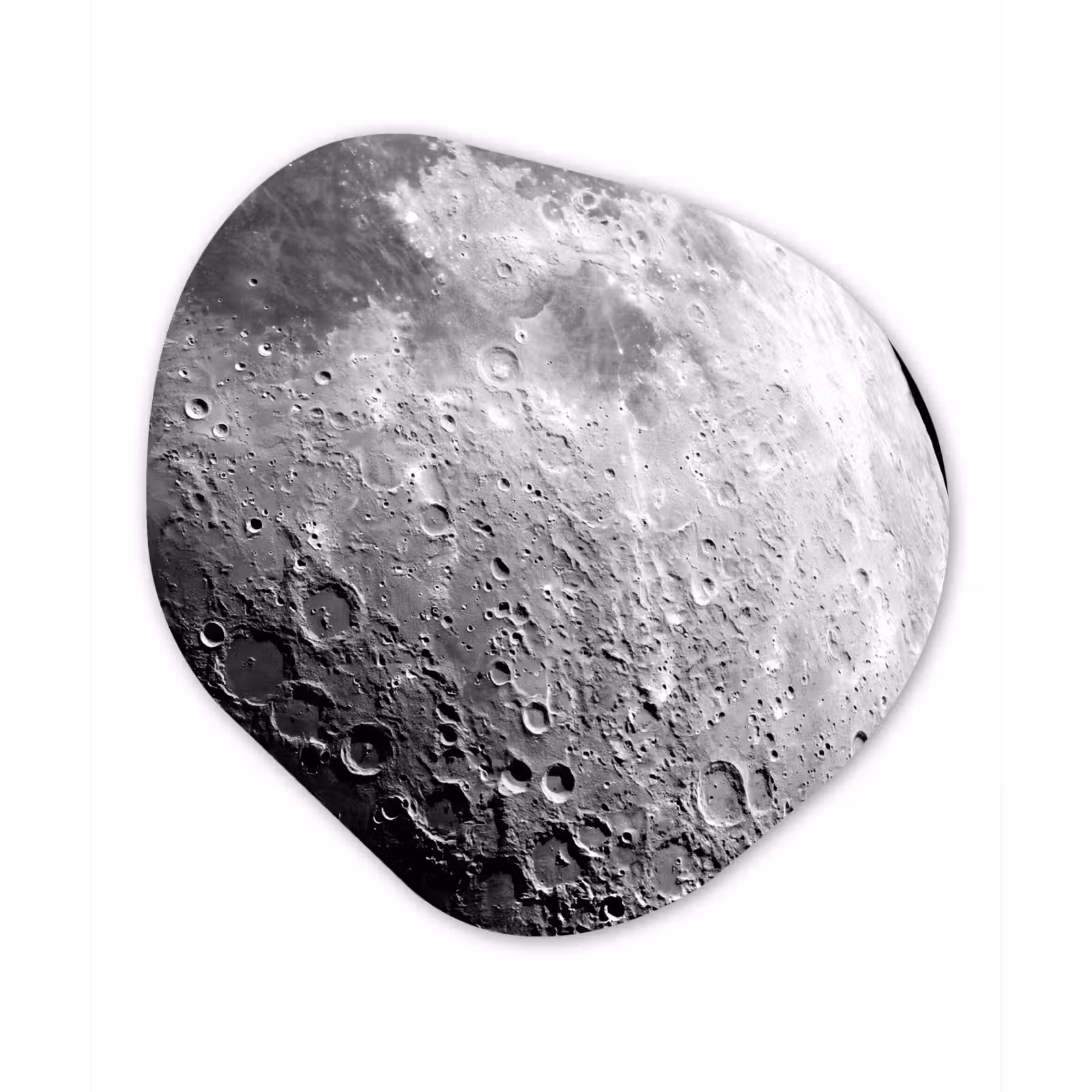 Organic painting - Aluminum -. Moon - Craters - Space - Maan - Kraters - Ruimte Wandcirkel Organisch Aluminium middel