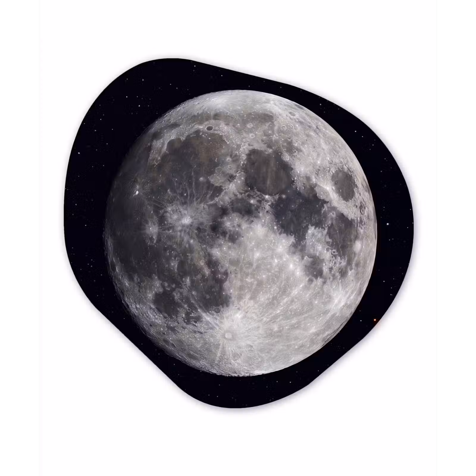 Organic painting - Aluminum -. Moon - Stars - Space - Maan - Sterren - Ruimte Wandcirkel Organisch Aluminium middel
