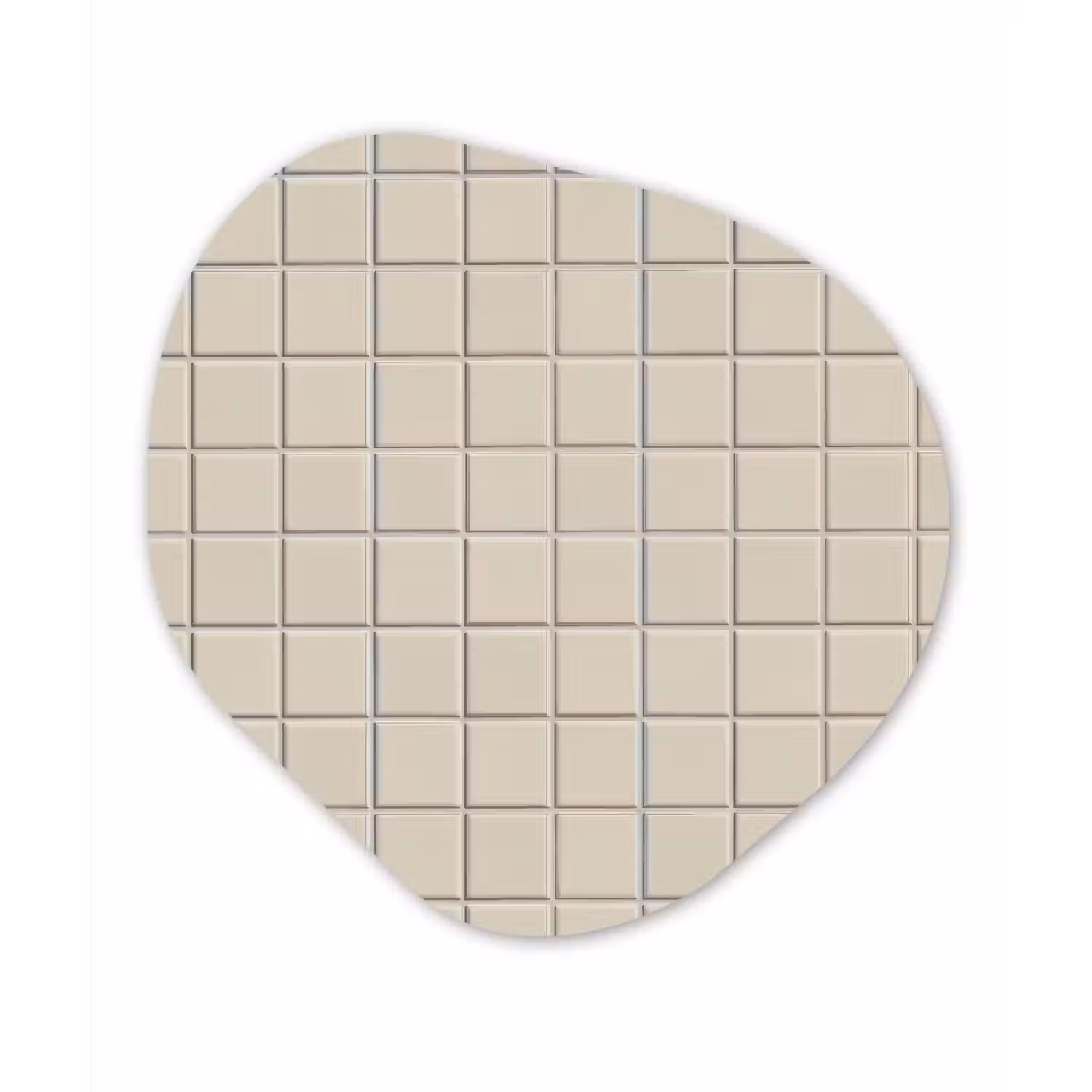 Patroon - Tegels - Taupe Wandcirkel Organisch Aluminium middel 851 -3d