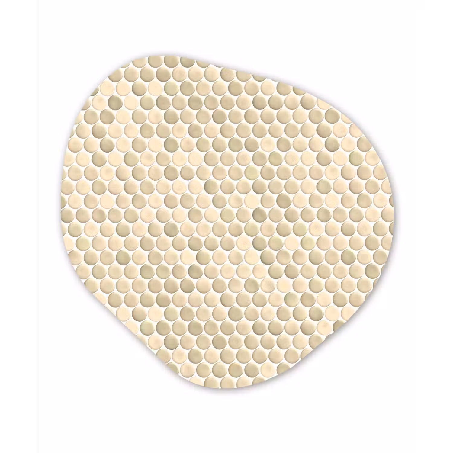 Penny - Mozaïek - Zand Wandcirkel Organisch Aluminium middel 851 -3d