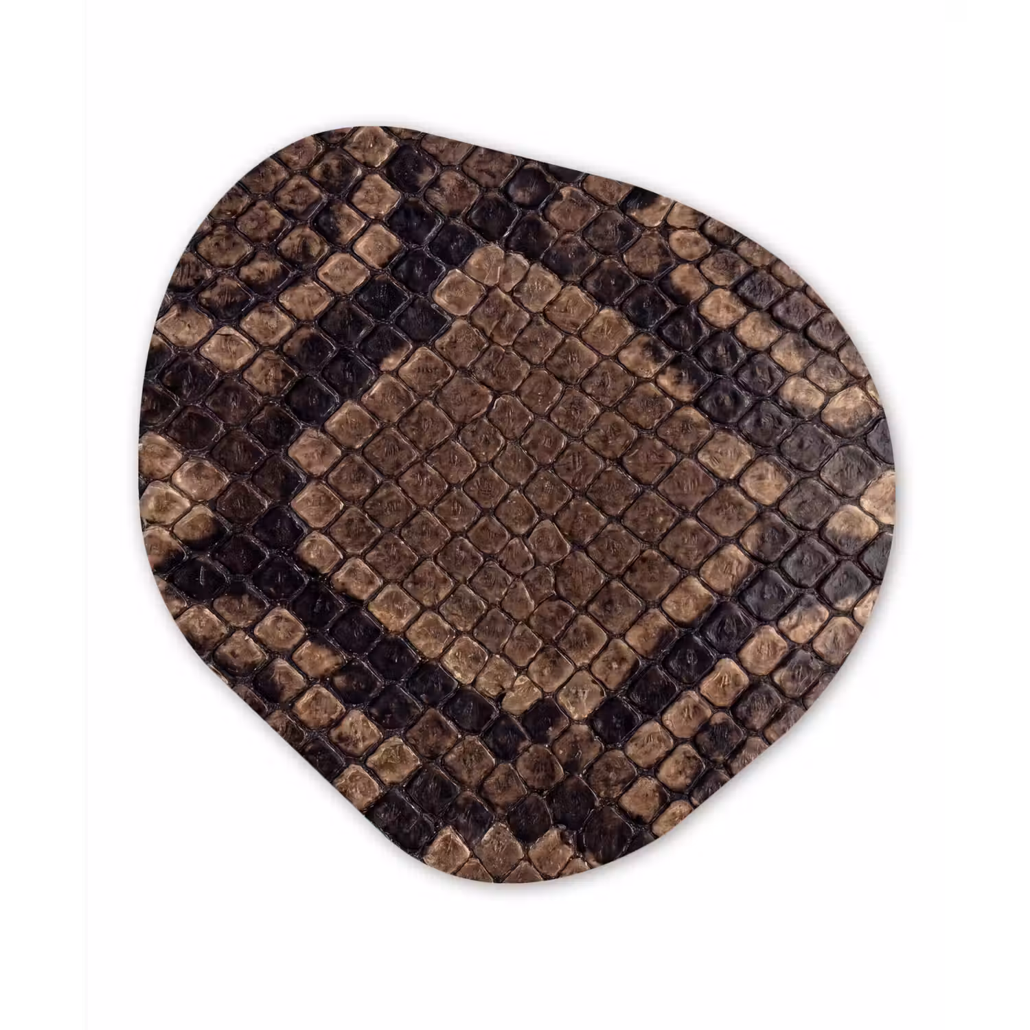 Python - Schubben - Brons Wandcirkel Organisch Aluminium middel -3d