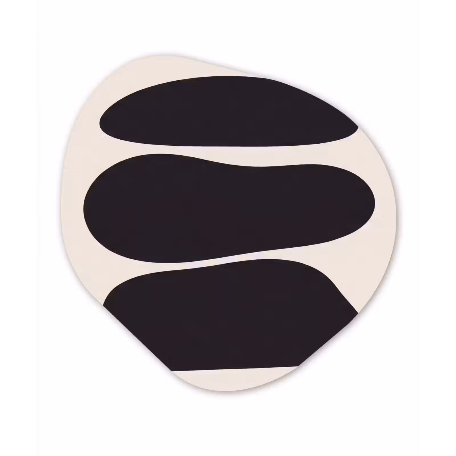 Organic painting - Aluminum -. Shapes - Organic - Black - Vormen - Organisch - Zwart Wandcirkel Organisch Aluminium middel