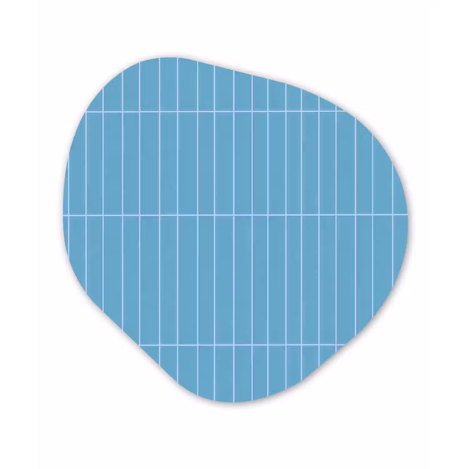 Tegel - Langwerpig - Patroon - Blauw Wandcirkel Organisch Aluminium middel 851 -3d