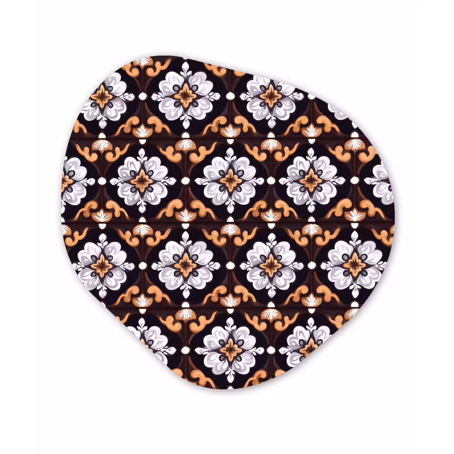 traditioneel - Element - Kleurrijk Wandcirkel Organisch Aluminium middel 851 -3d