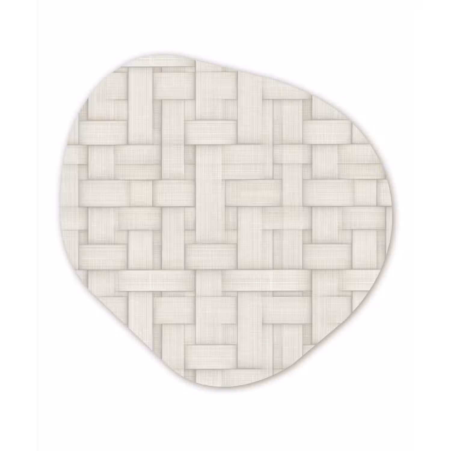 Vlechtwerk - Banen - Beige Wandcirkel Organisch Aluminium middel 851 -3d