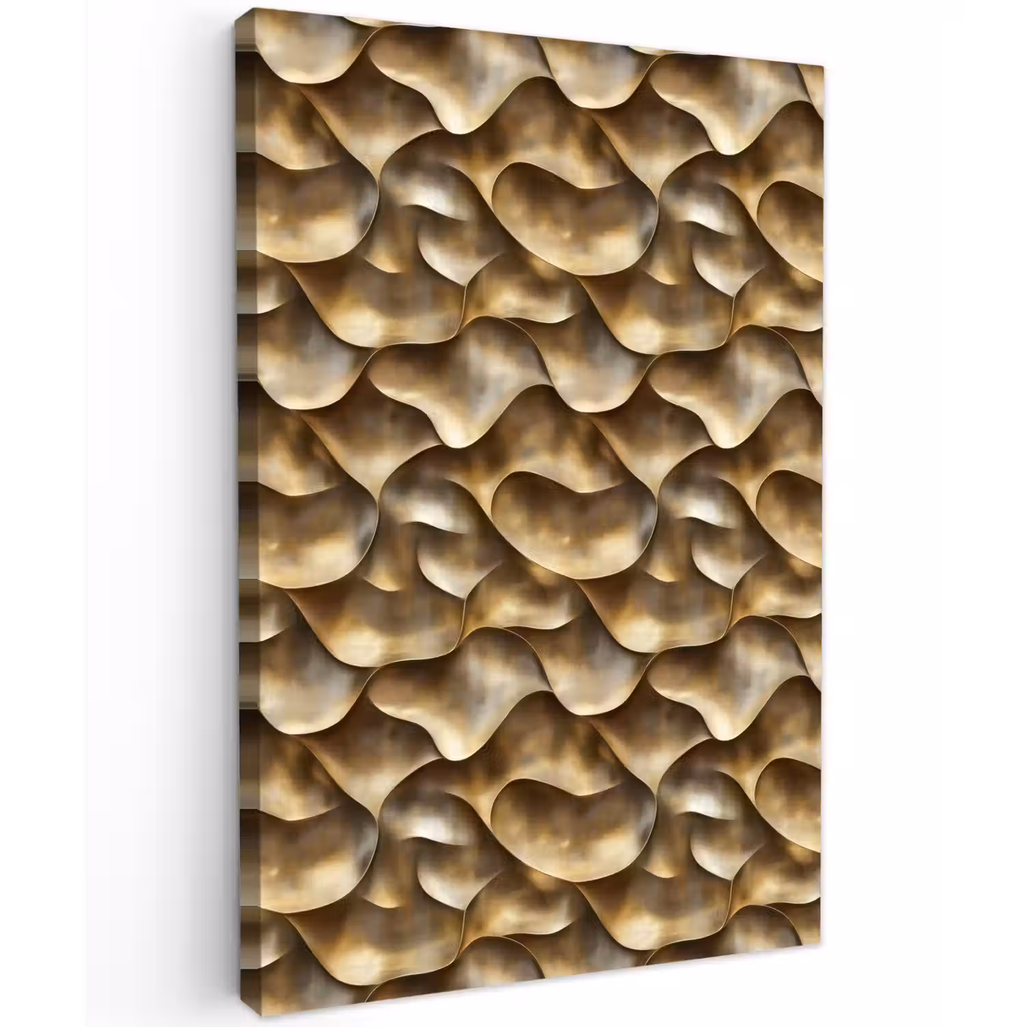 Abstract - Antiek - Goud Tuinposter op houten frame 2 cm dik klein 841 -3d