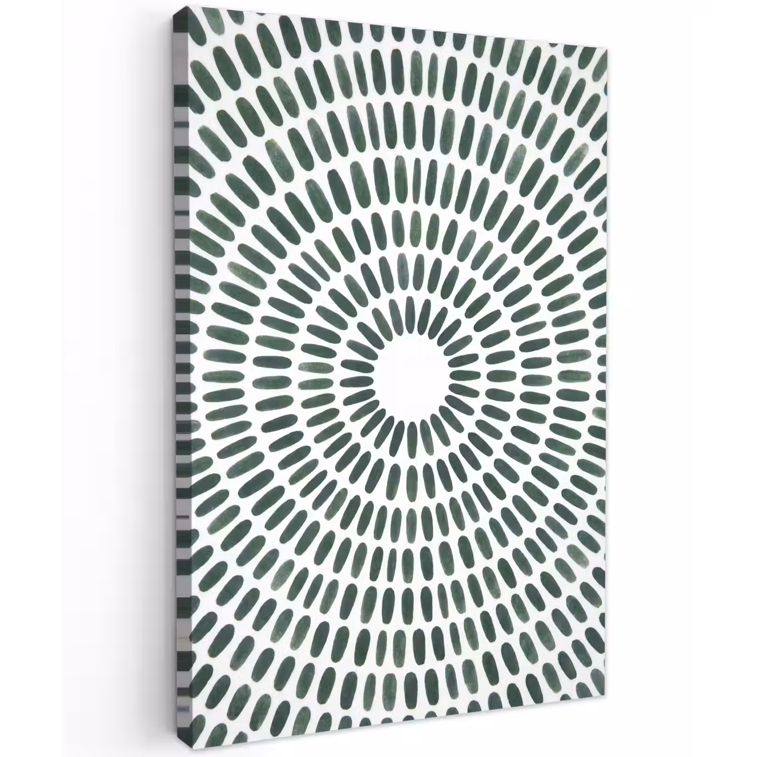 Abstract - Cirkel - Patroon - Modern - Groen Tuinposter op houten frame 2 cm dik klein -3d