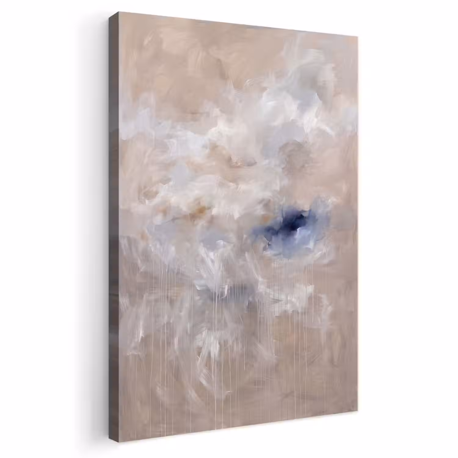 Abstract - Wolken - Sfeer - Modern - Beige Tuinposter op houten frame 2 cm dik klein -3d