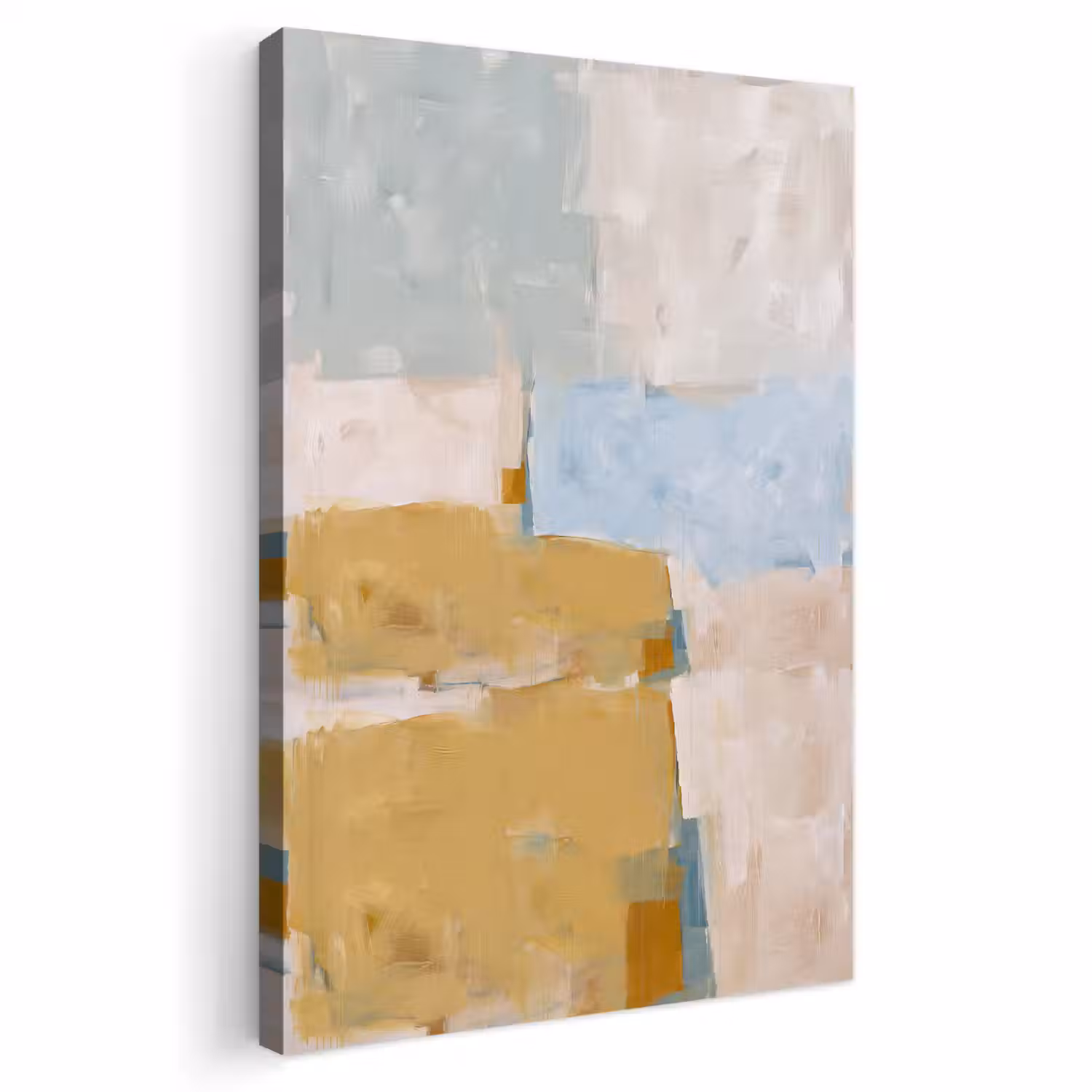 Abstract - Kleuren - Kunst - Modern - Blauw Tuinposter op houten frame 2 cm dik klein -3d