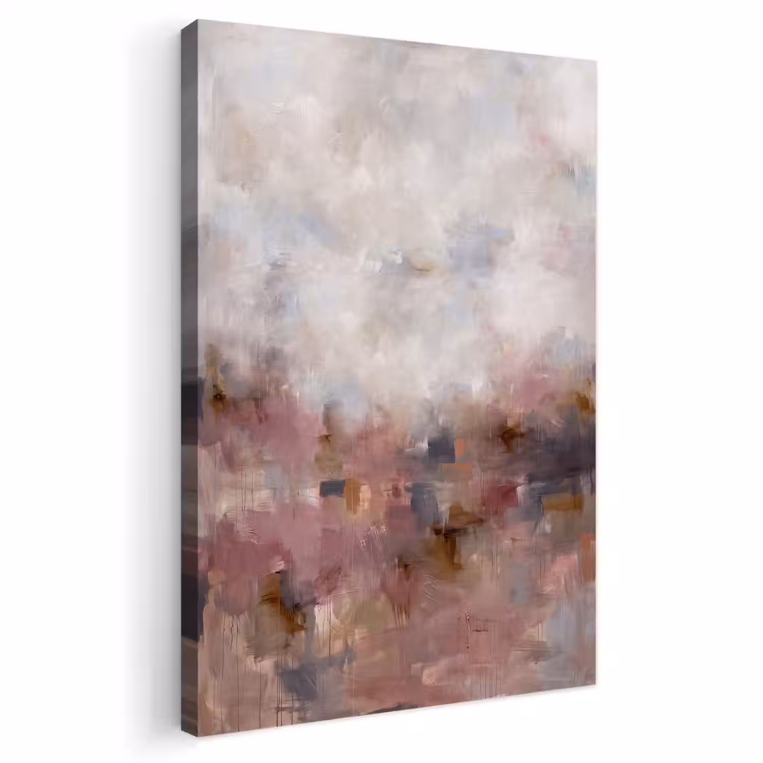 Abstract - Vloeiend - Kunst - Modern - Beige Tuinposter op houten frame 2 cm dik klein -3d