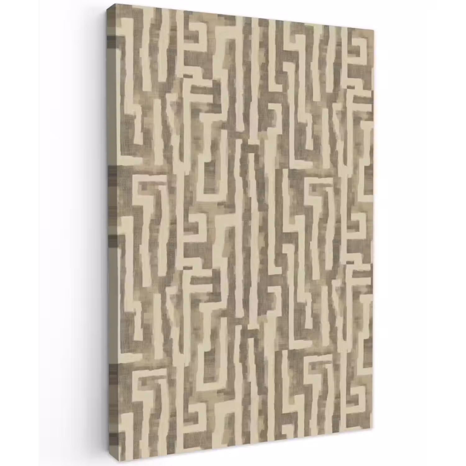 Abstract - Geometrisch - Groen Tuinposter op houten frame 2 cm dik klein 841 -3d
